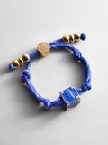 Block Party Varsity Number Custom Bracelet  - Cobalt Single Digit