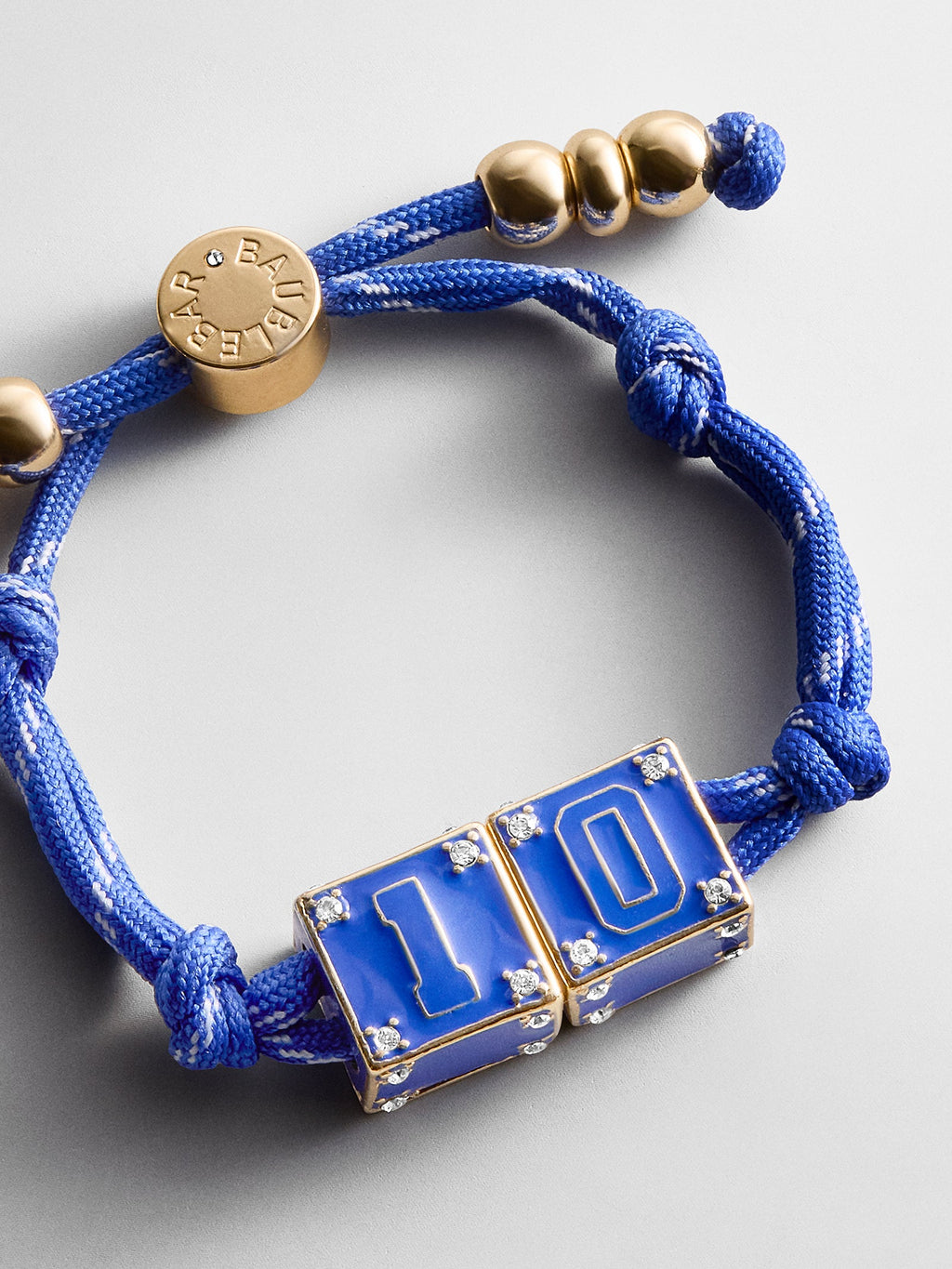 Block Party Varsity Number Custom Bracelet  - Cobalt Double Digit