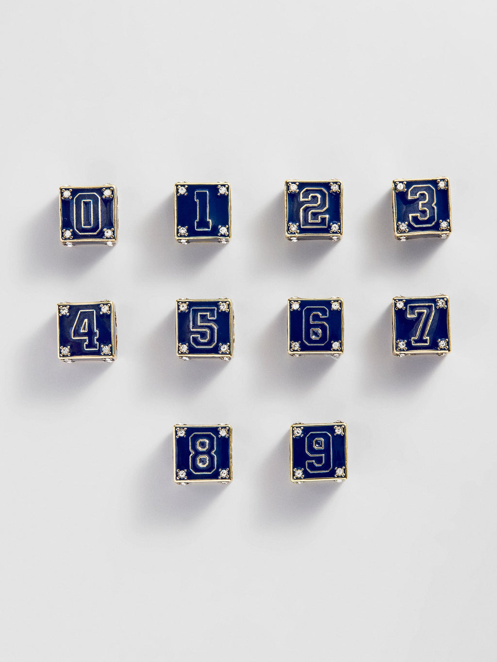 Block Party Varsity Number Custom Bracelet  - Navy Single Digit