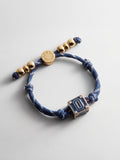 Block Party Varsity Number Custom Bracelet  - Navy Single Digit
