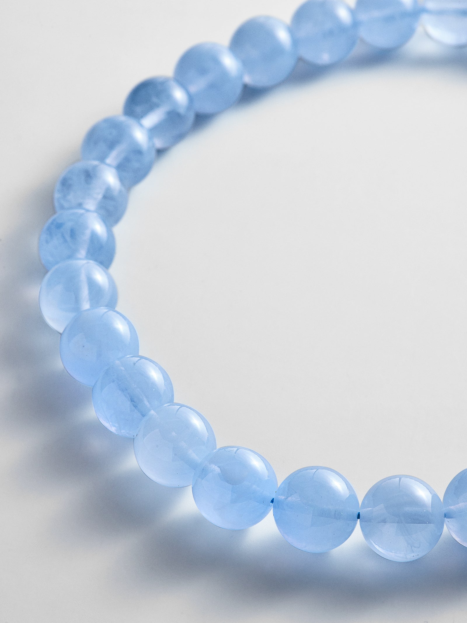 Mini Jane Beaded Necklace - Soft Blue
