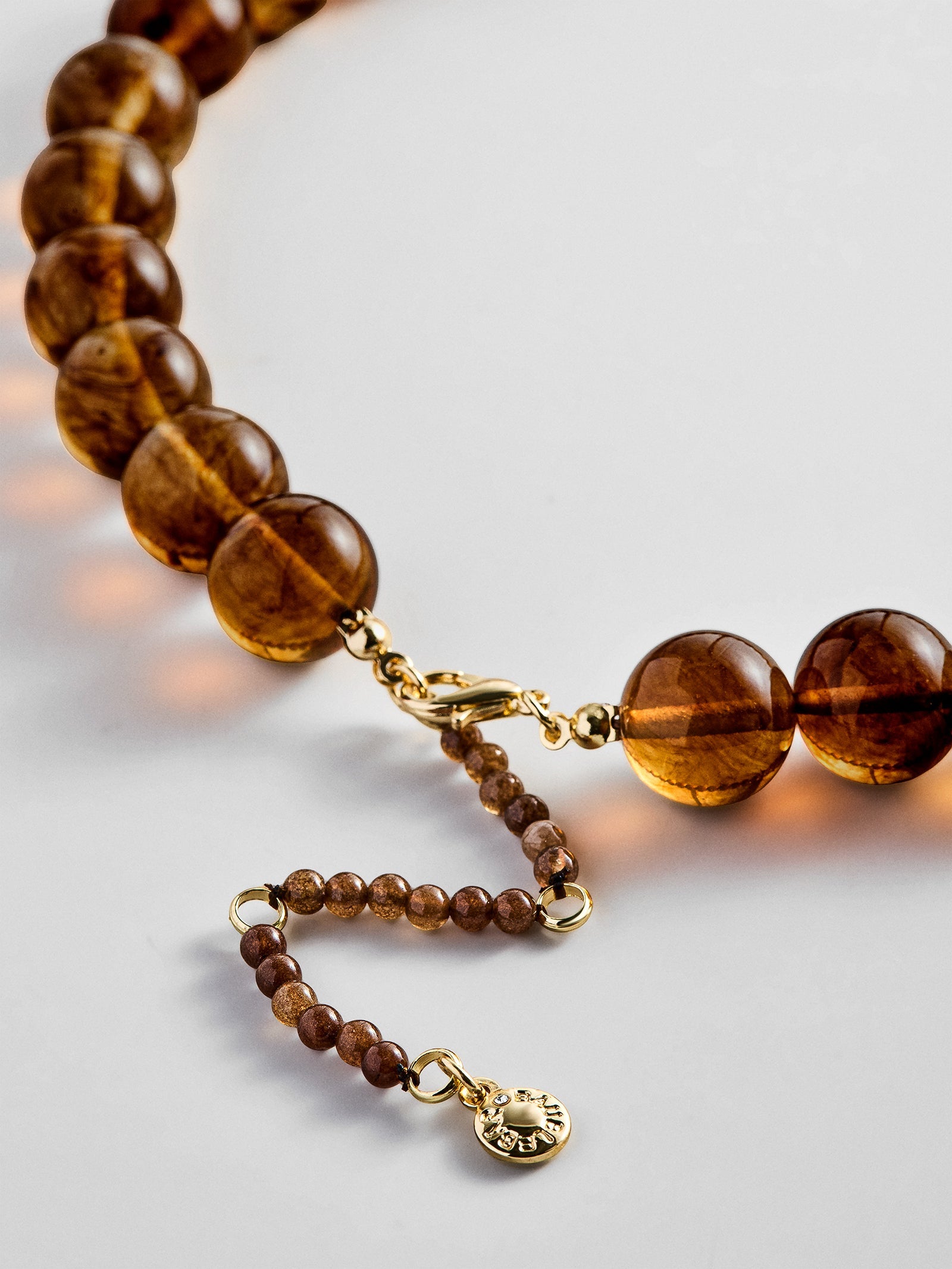Mini Jane Beaded Necklace - Tiger's Eye