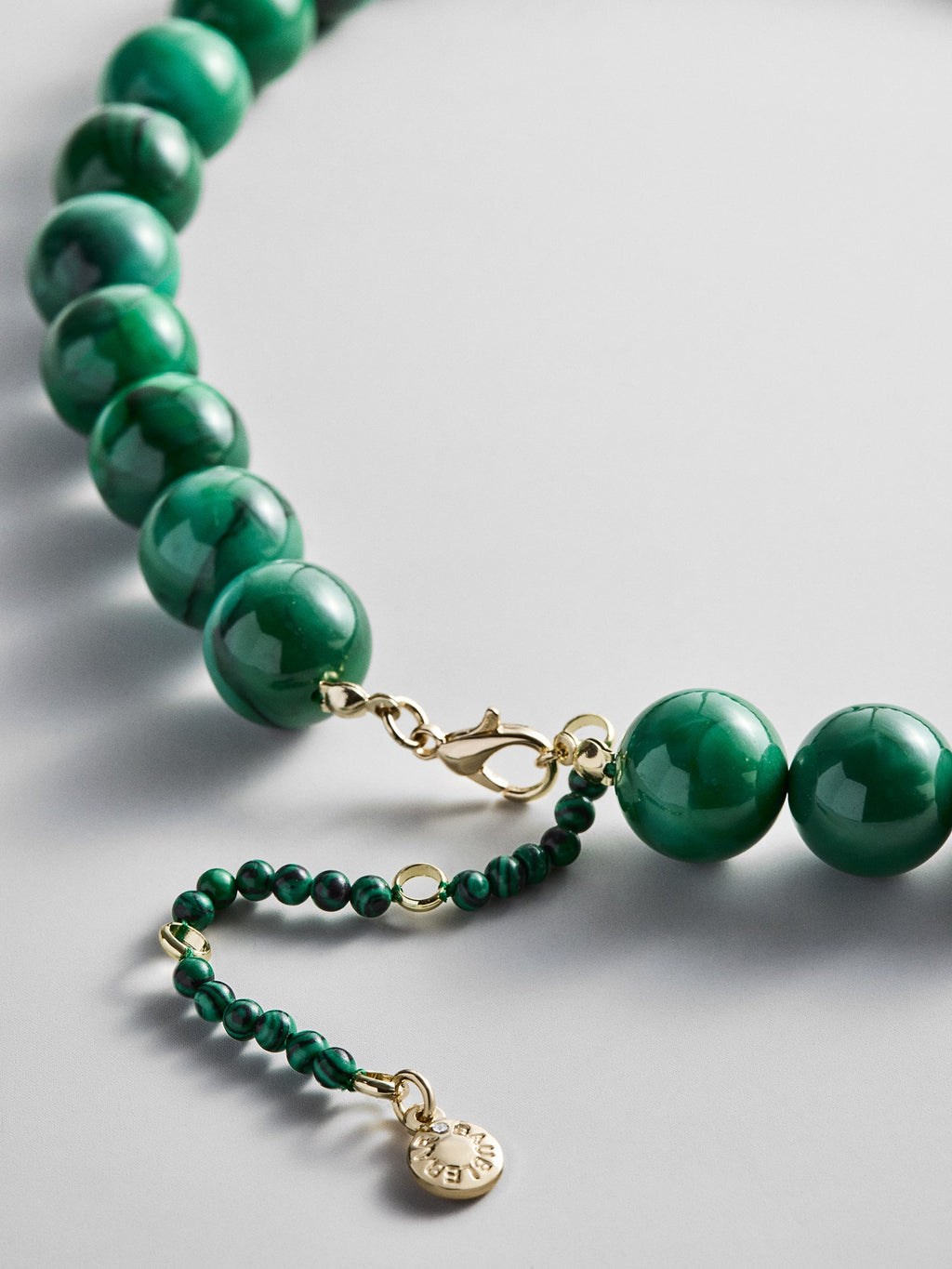 Mini Jane Beaded Necklace - Malachite