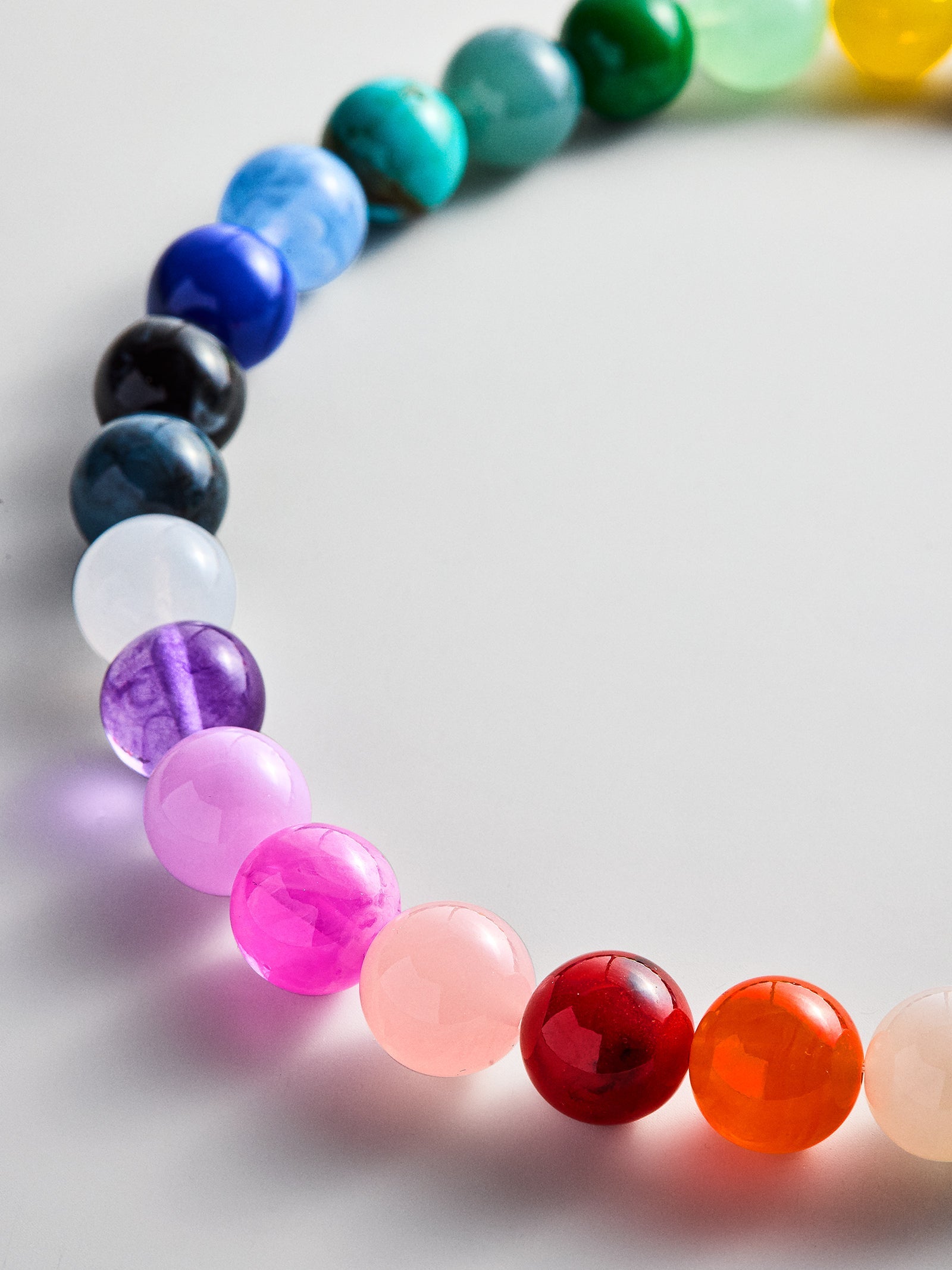 Mini Jane Beaded Necklace - Rainbow Bead