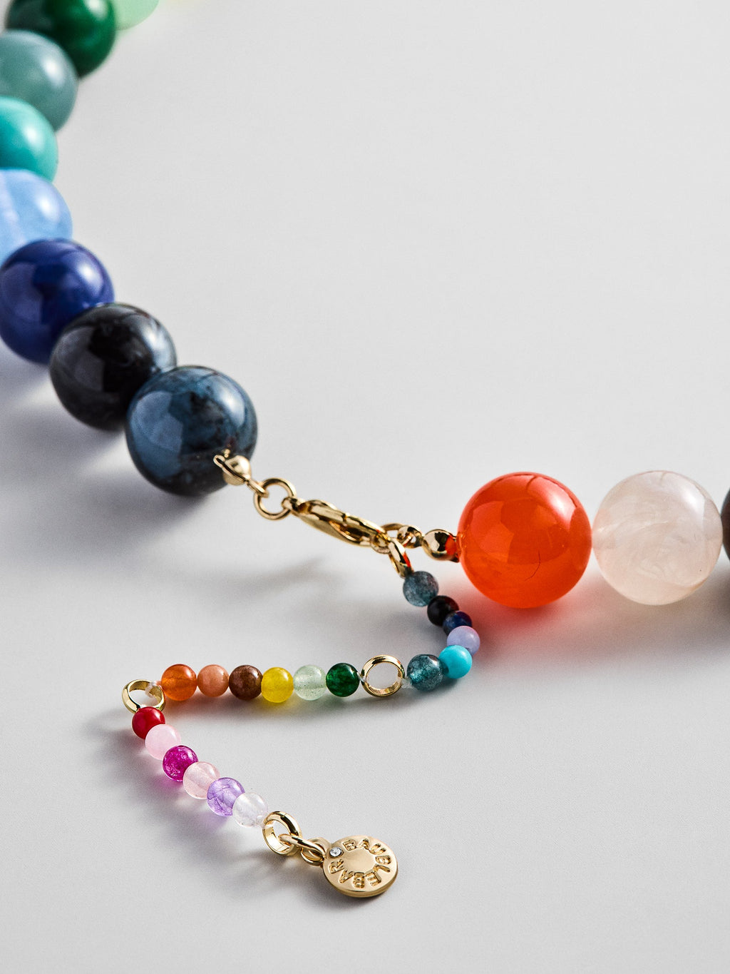 Mini Jane Beaded Necklace - Rainbow Bead