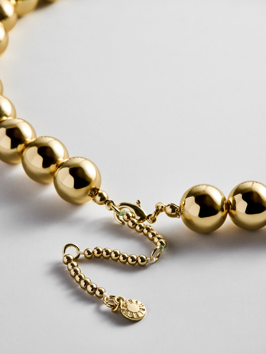 Mini Jane Beaded Necklace - Gold Bead