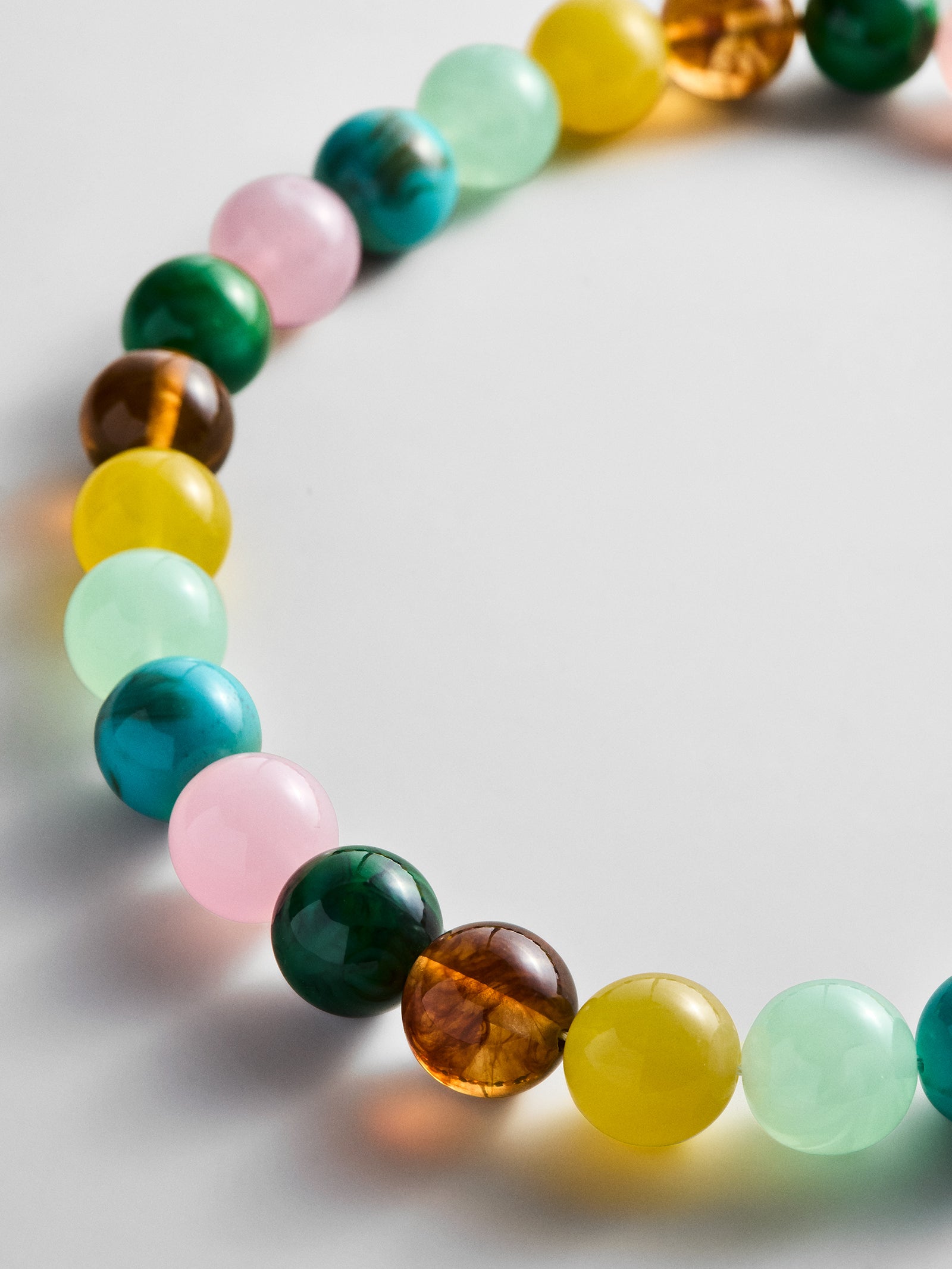 Mini Jane Beaded Necklace - Natural Multi Bead