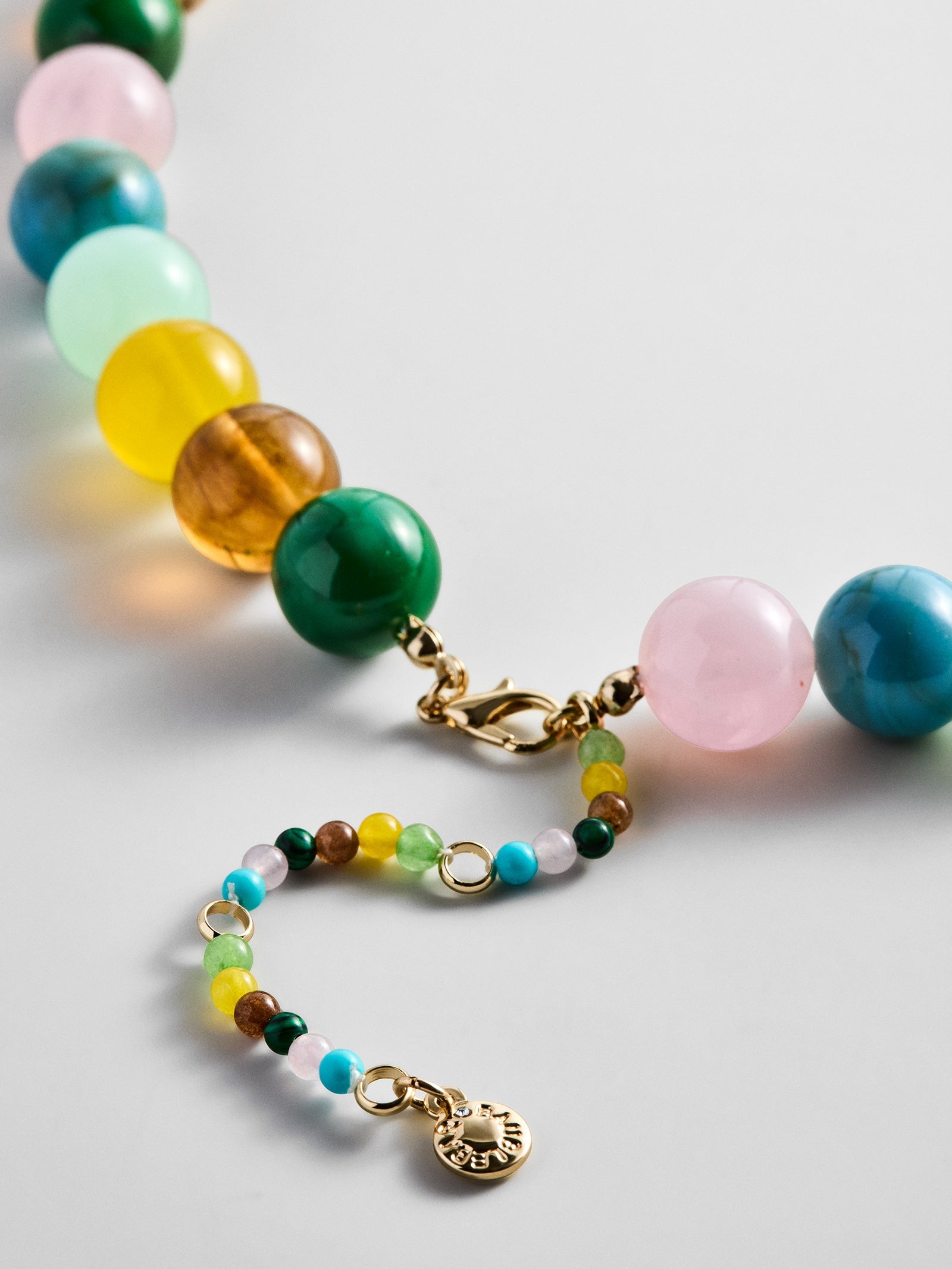Mini Jane Beaded Necklace - Natural Multi Bead