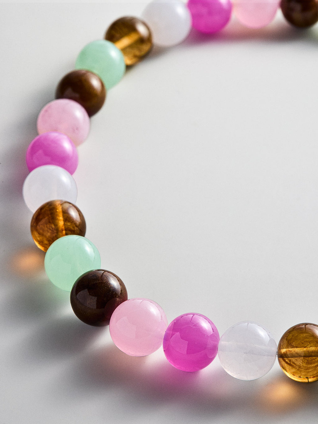 Mini Jane Beaded Necklace - Pink Multi Bead