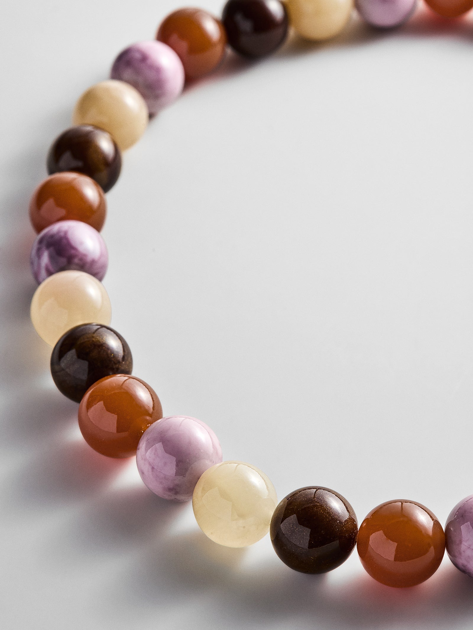 Mini Jane Beaded Necklace - Brown Multi Bead