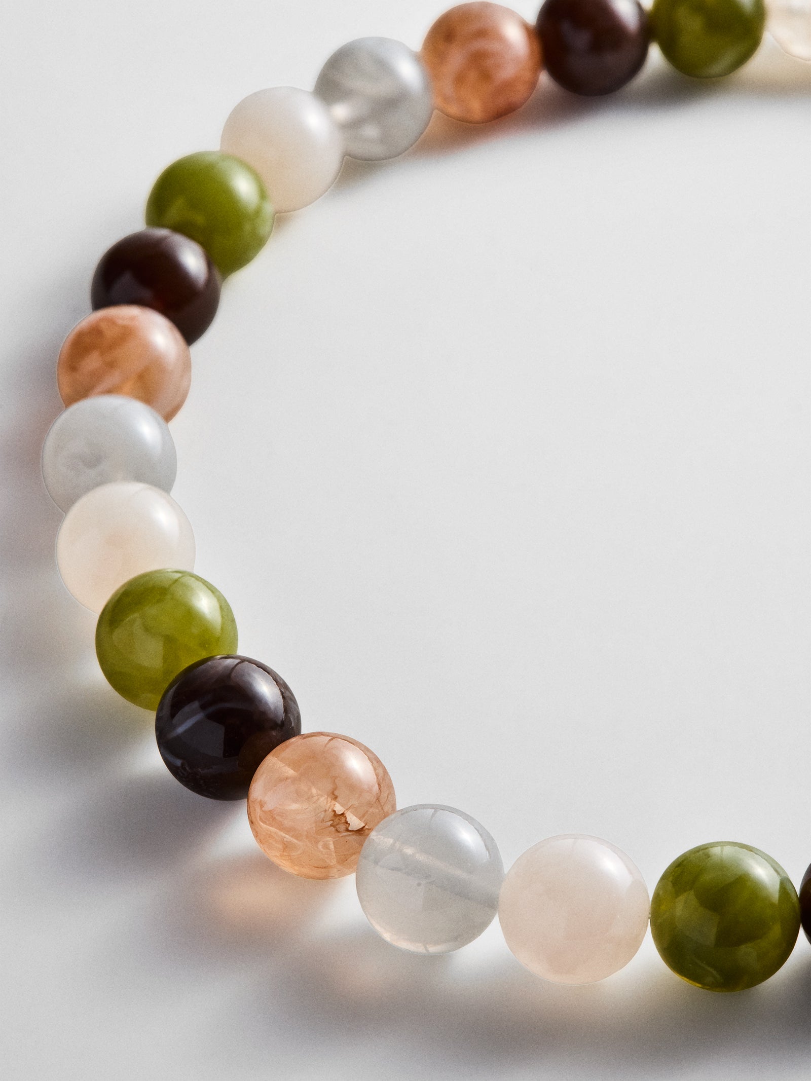 Mini Jane Beaded Necklace - Earth Tones