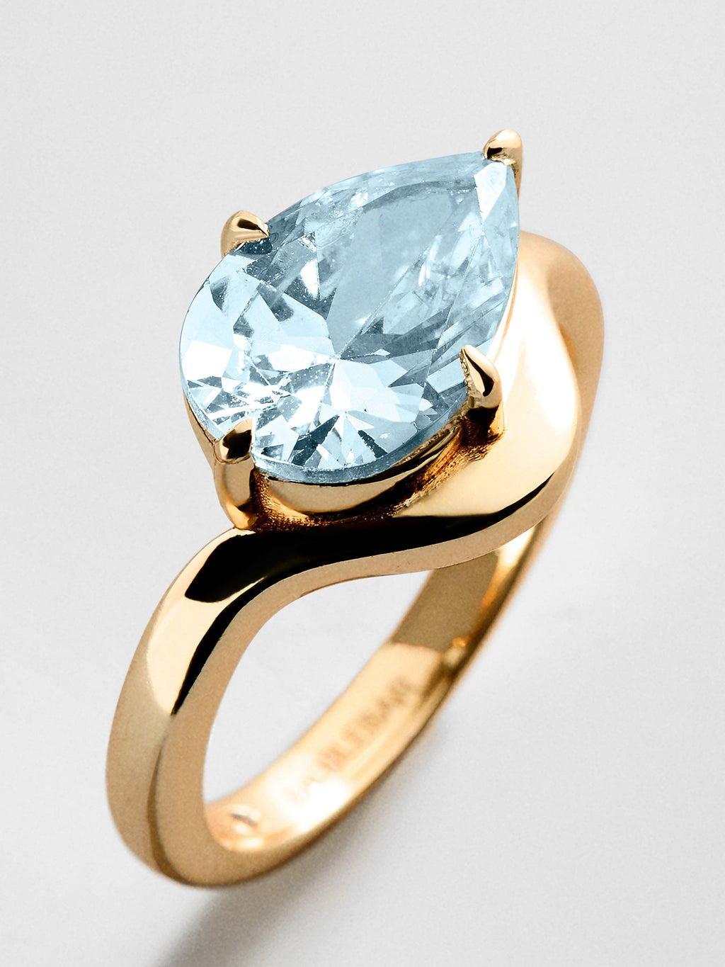 Wavy Custom Birthstone Ring - Gold