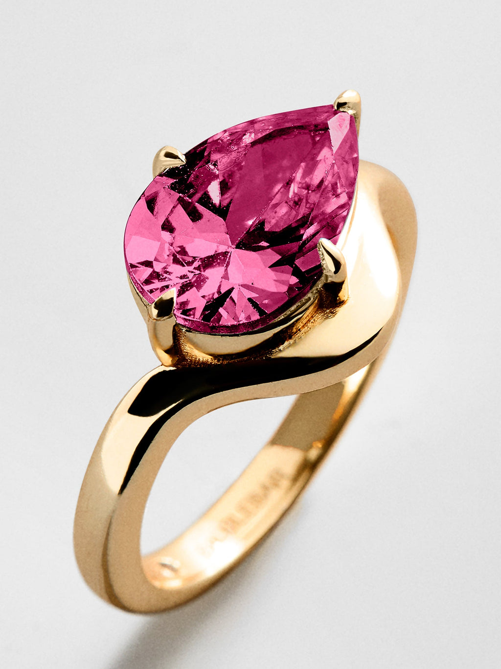Wavy Custom Birthstone Ring - Gold