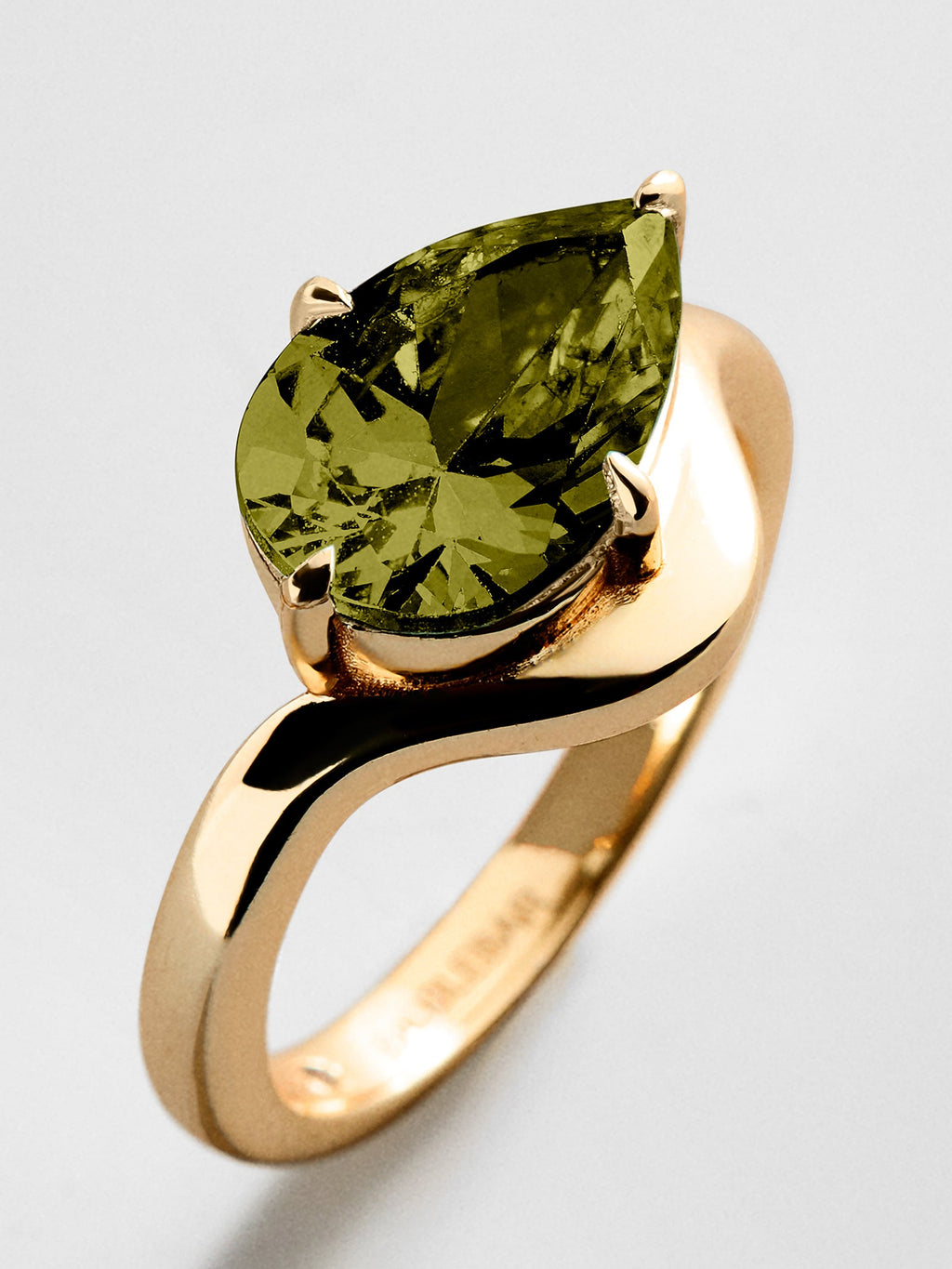 Wavy Custom Birthstone Ring - Gold