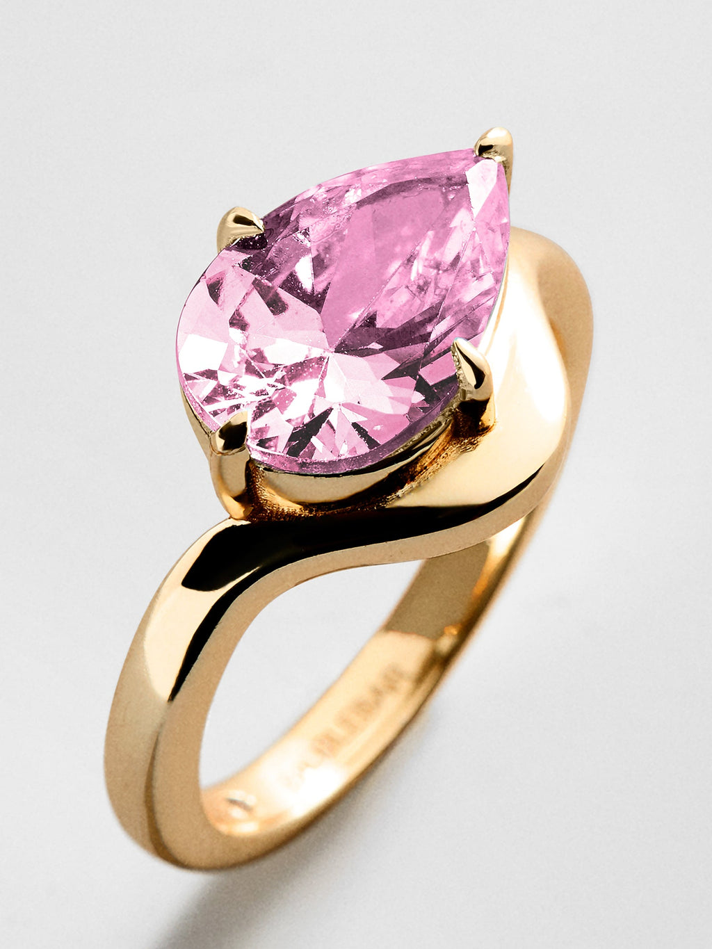 Wavy Custom Birthstone Ring - Gold