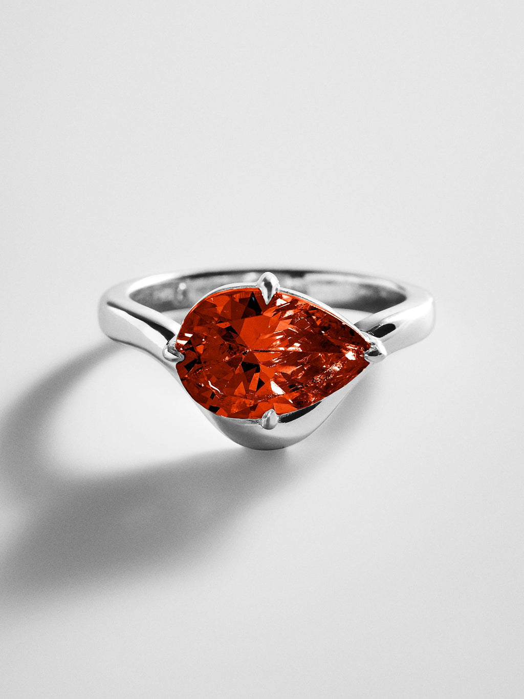 Wavy Custom Birthstone Ring - Silver