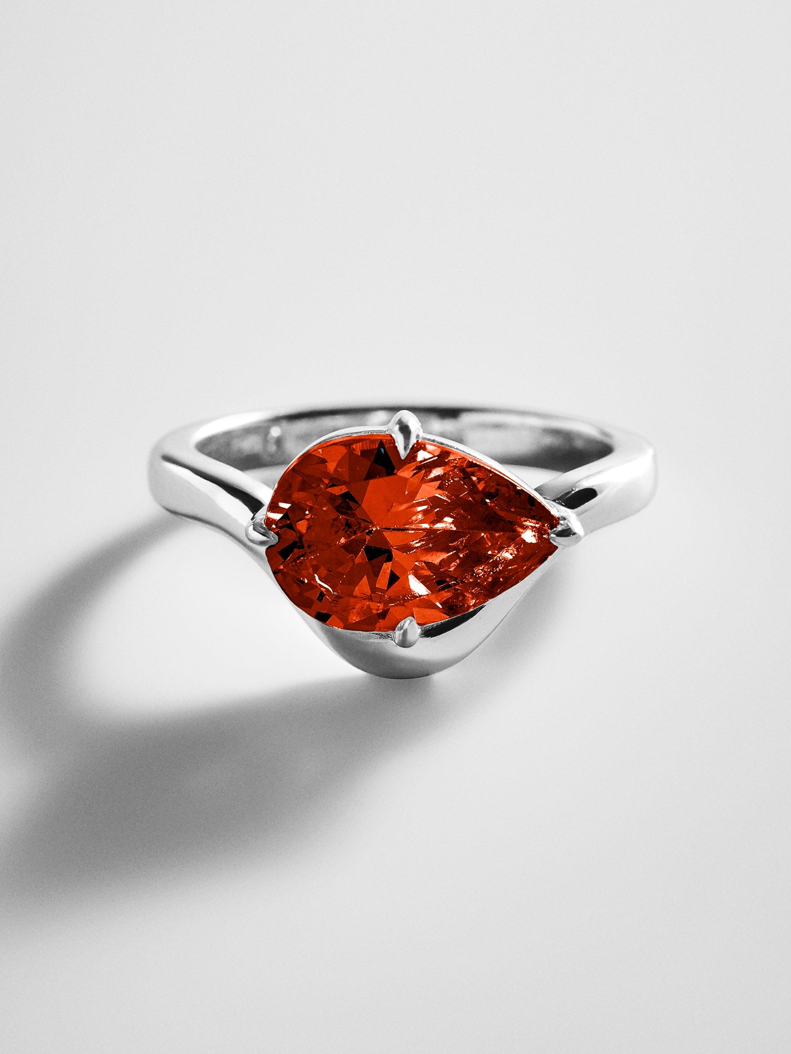 Wavy Custom Birthstone Ring - Silver