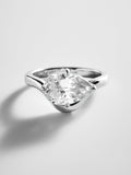Wavy Custom Birthstone Ring - Silver