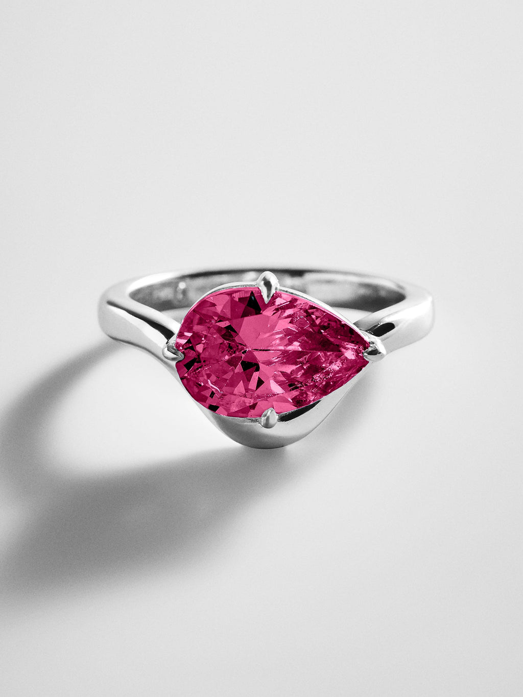 Wavy Custom Birthstone Ring - Silver