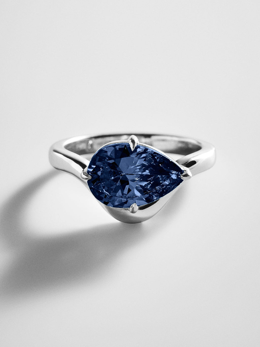 Wavy Custom Birthstone Ring - Silver