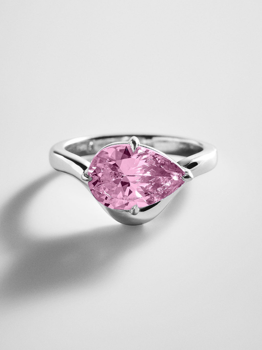 Wavy Custom Birthstone Ring - Silver