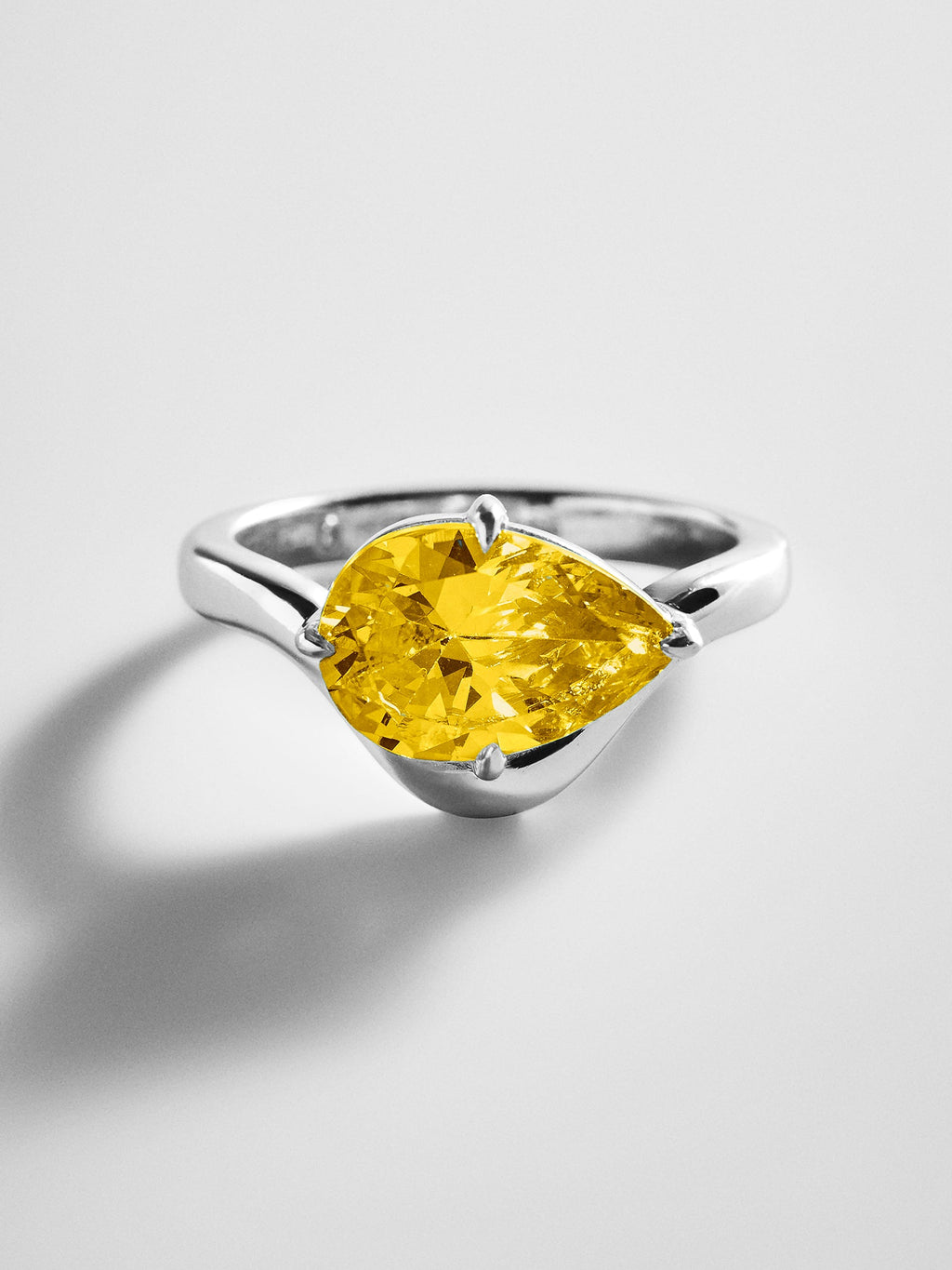 Wavy Custom Birthstone Ring - Silver
