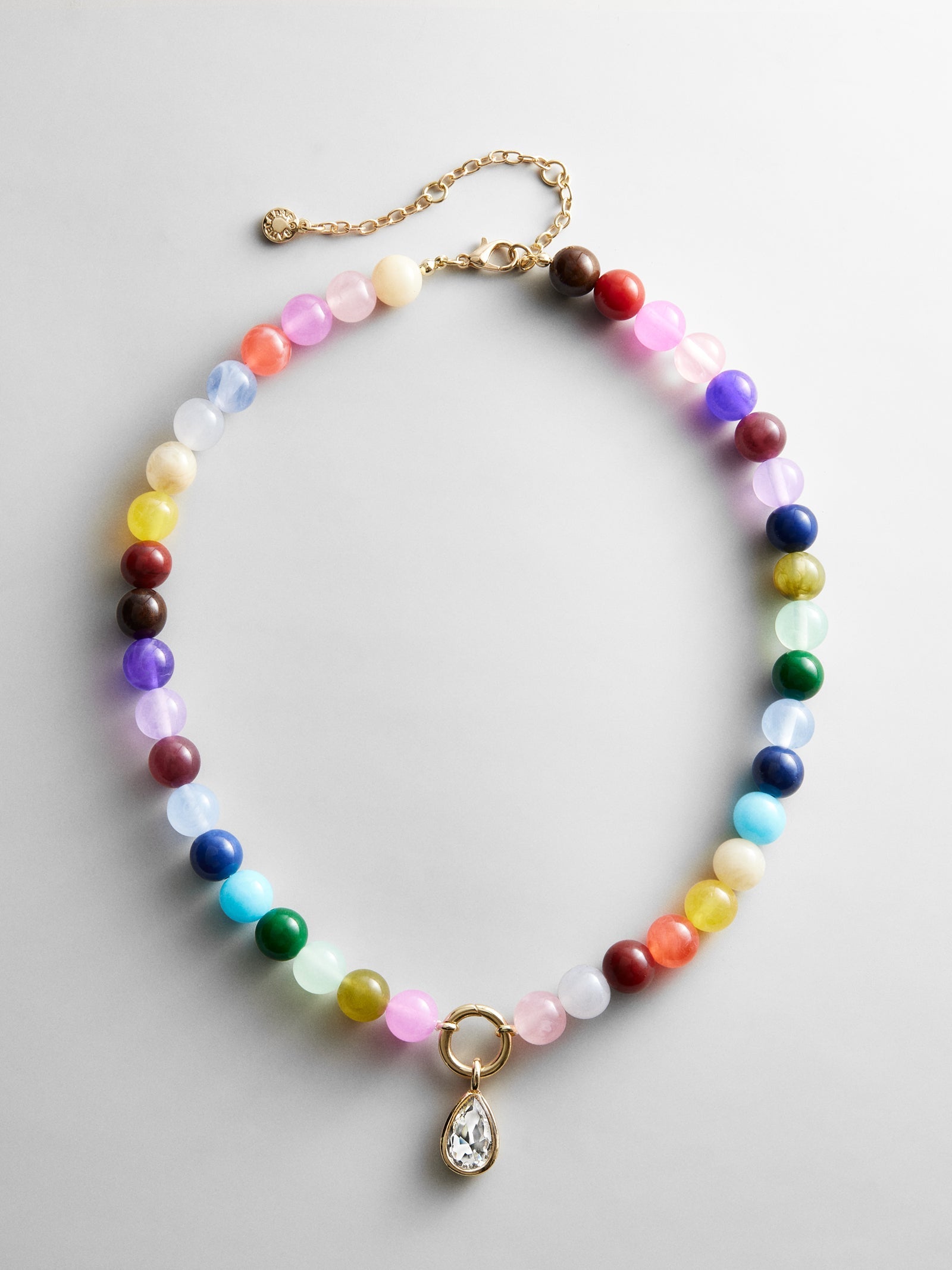 Janette Beaded Ring Necklace - Multi Bead