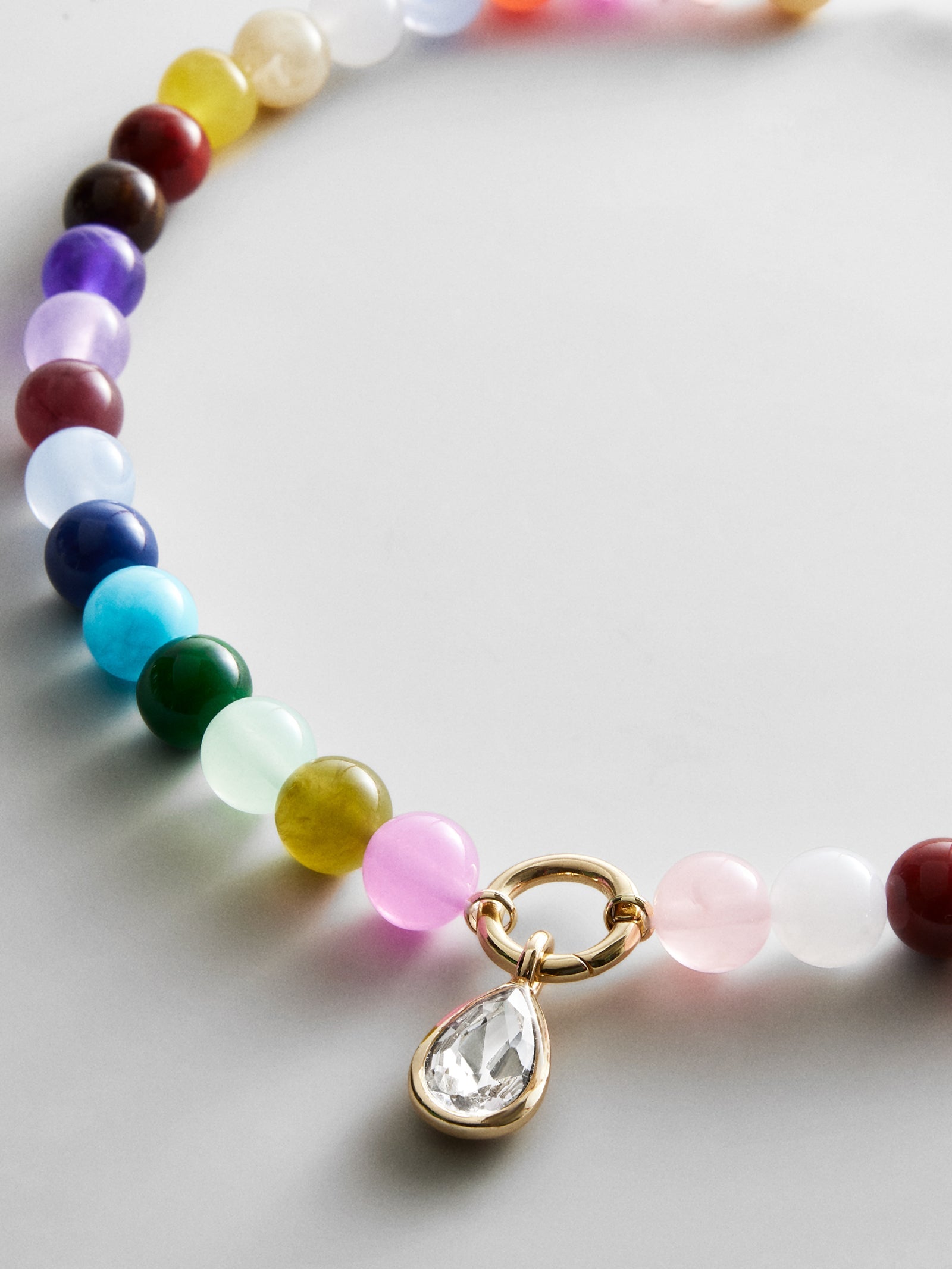 Janette Beaded Ring Necklace - Multi Bead