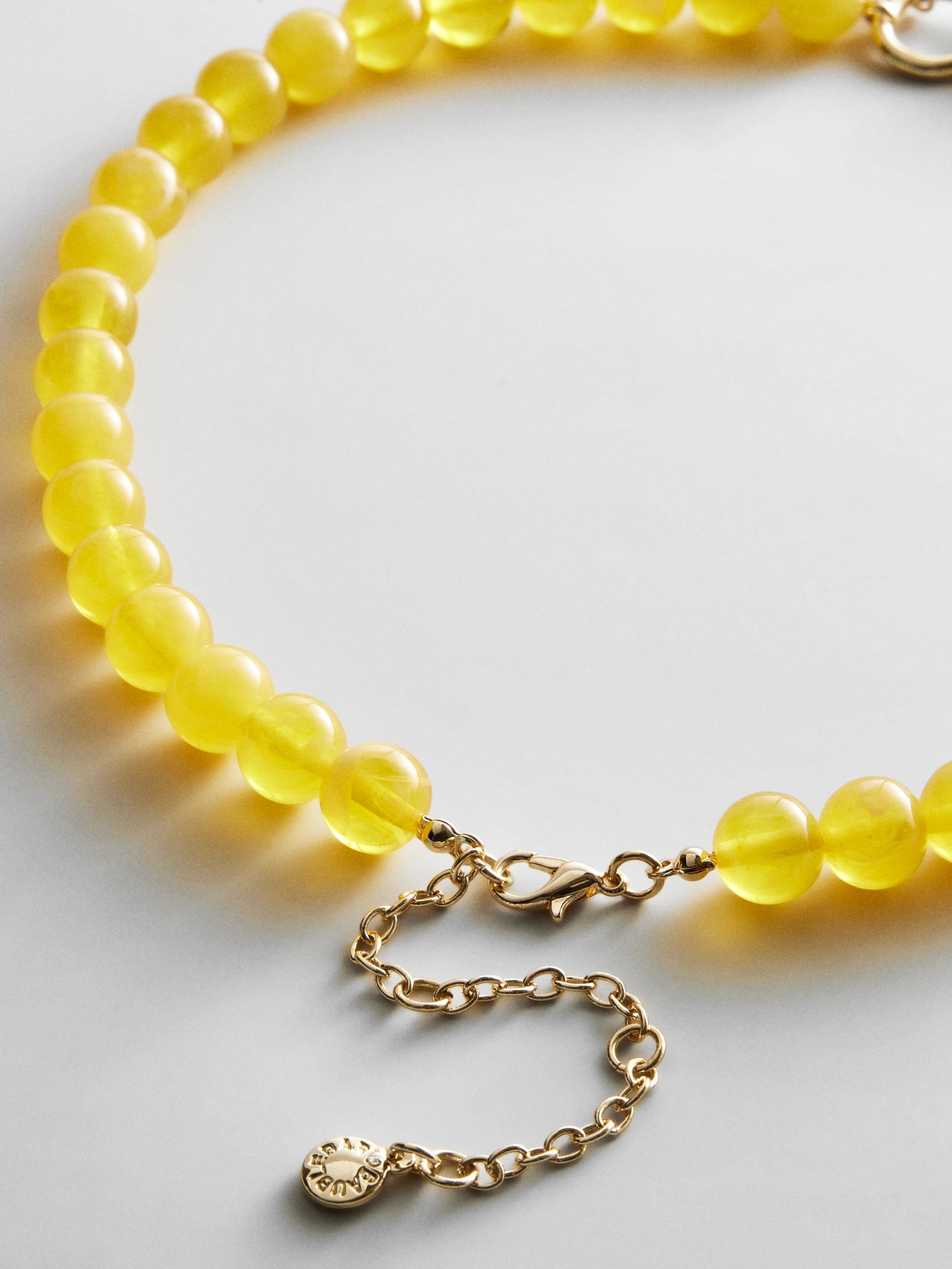 Janette Beaded Ring Necklace - Citrine