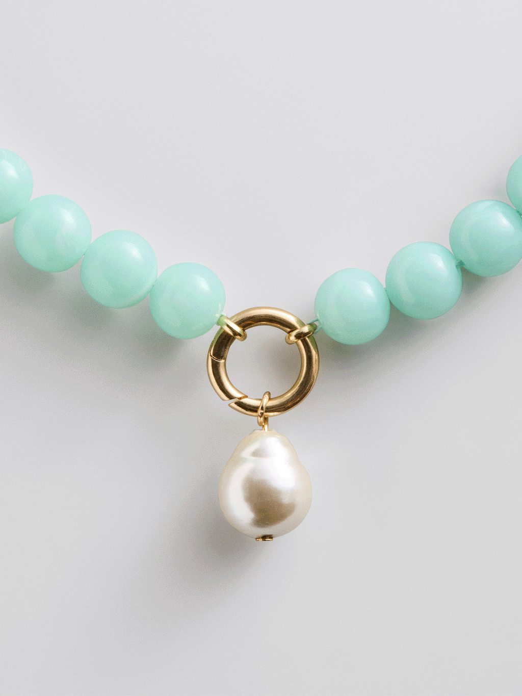 Janette Beaded Ring Necklace - Citrine
