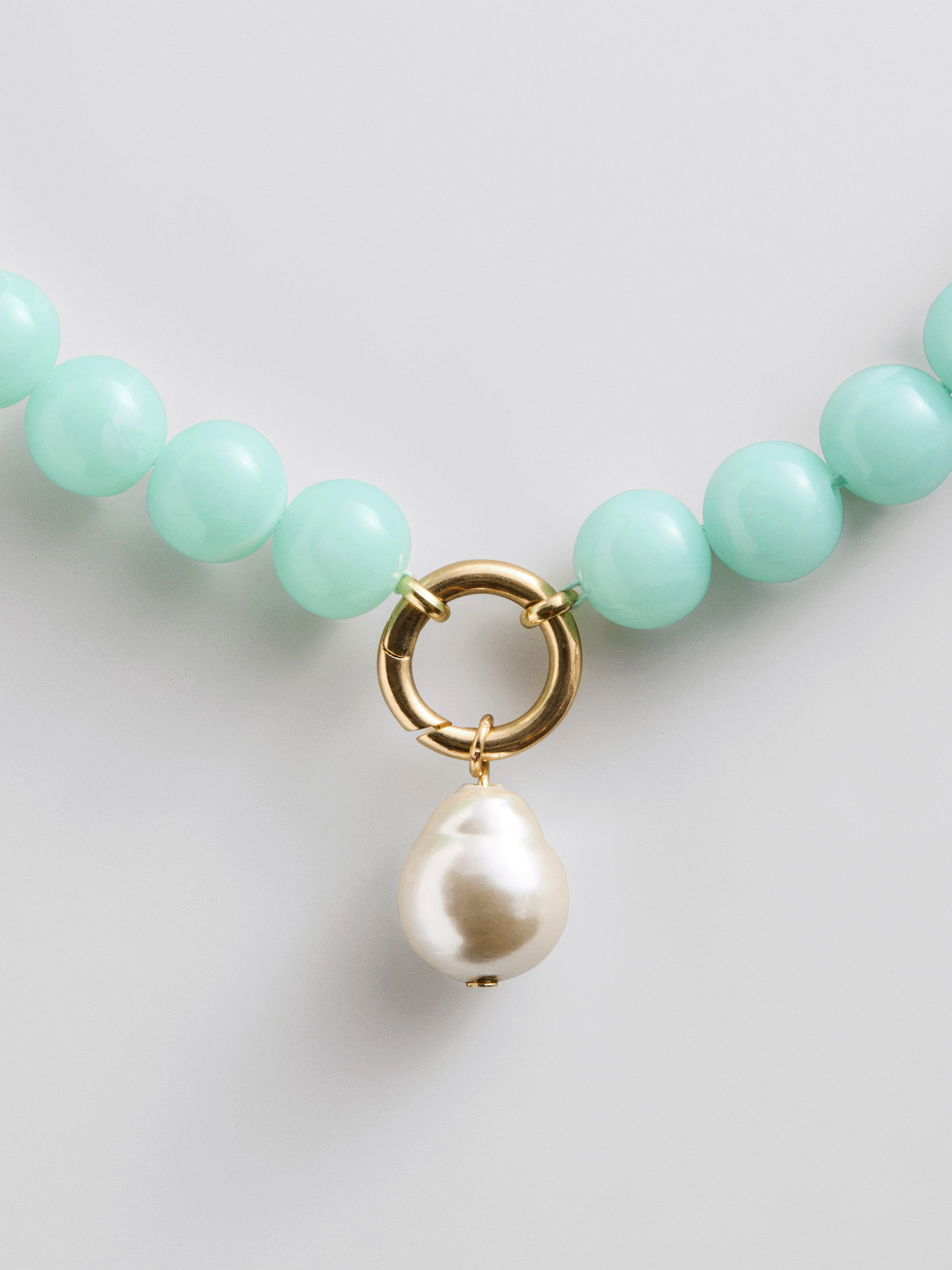 Janette Beaded Ring Necklace - Citrine