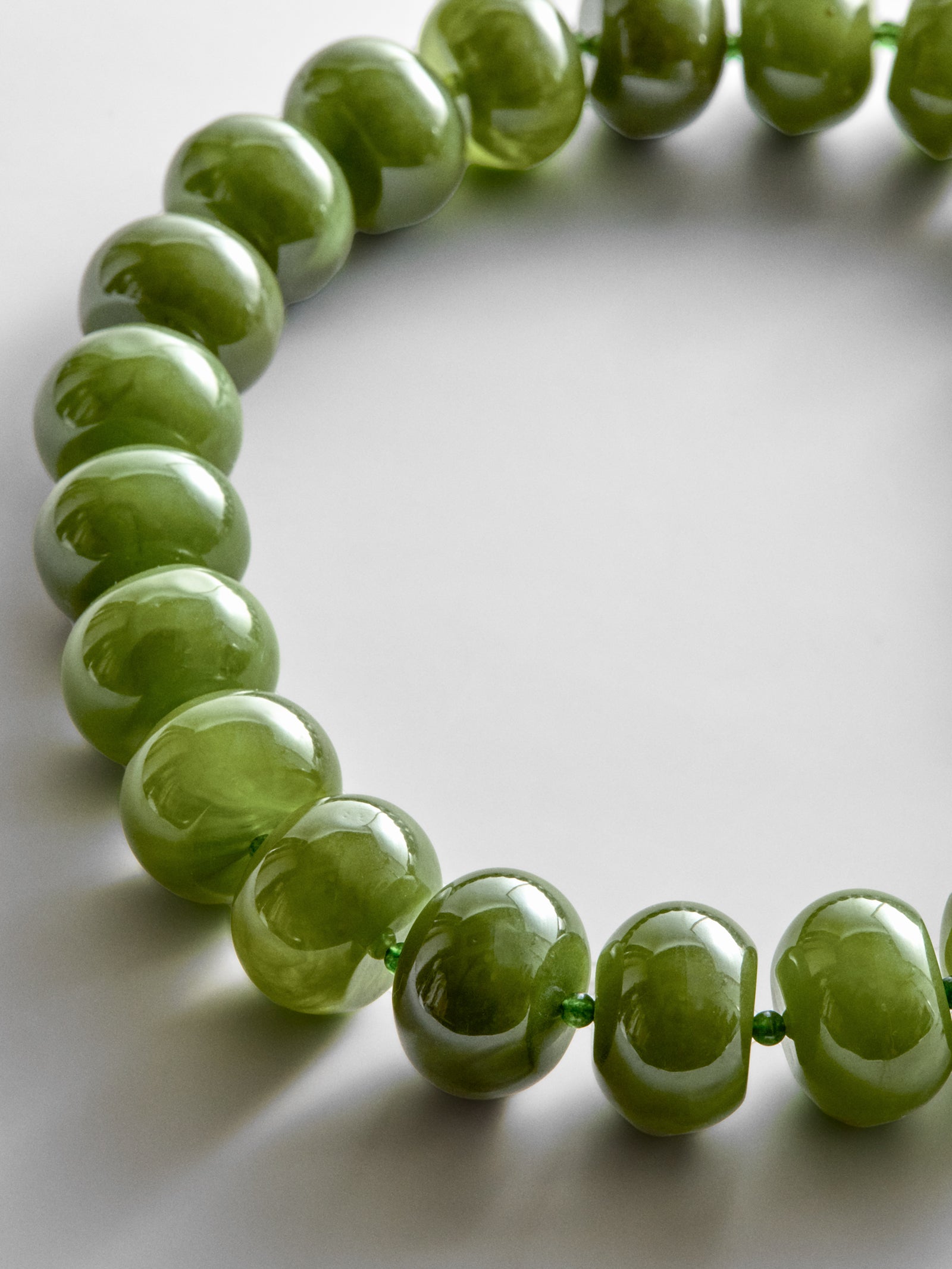Joan Semi-Precious Necklace - Dark Olive