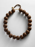 Jane Beaded Necklace - Wood