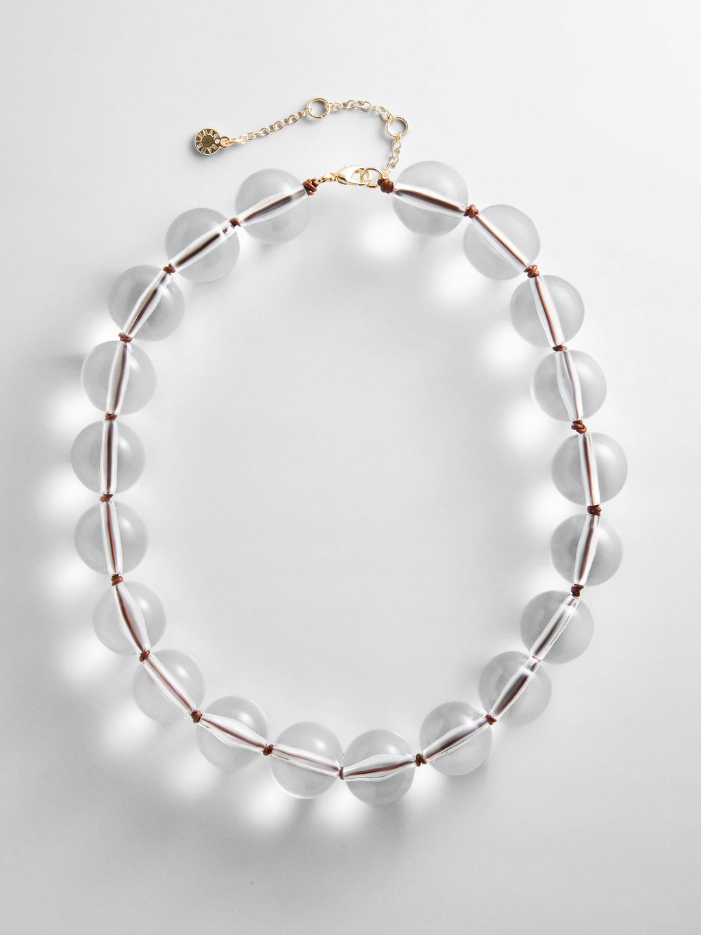 Jane Beaded Necklace - Clear/Brown