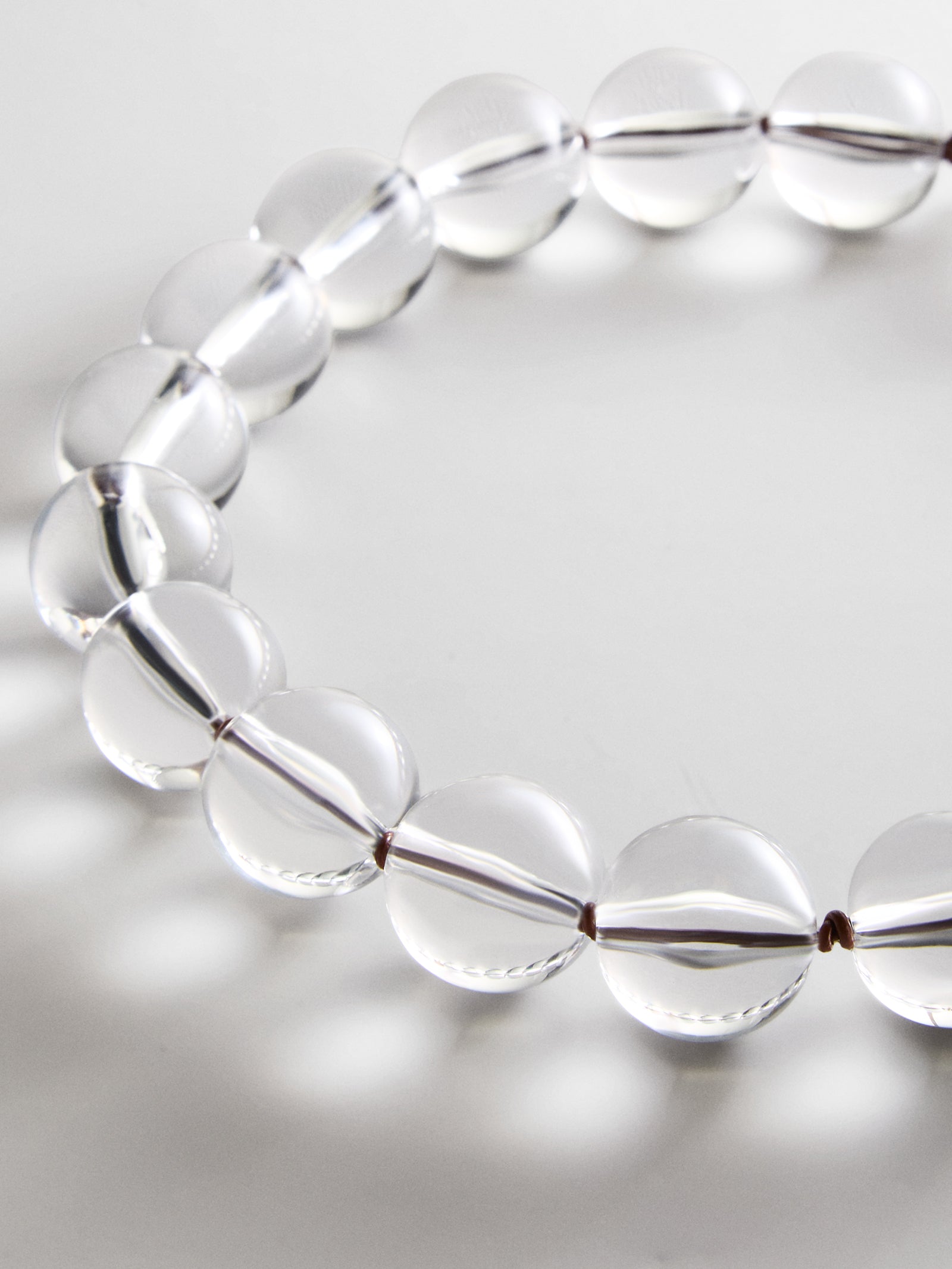 Jane Beaded Necklace - Clear/Brown