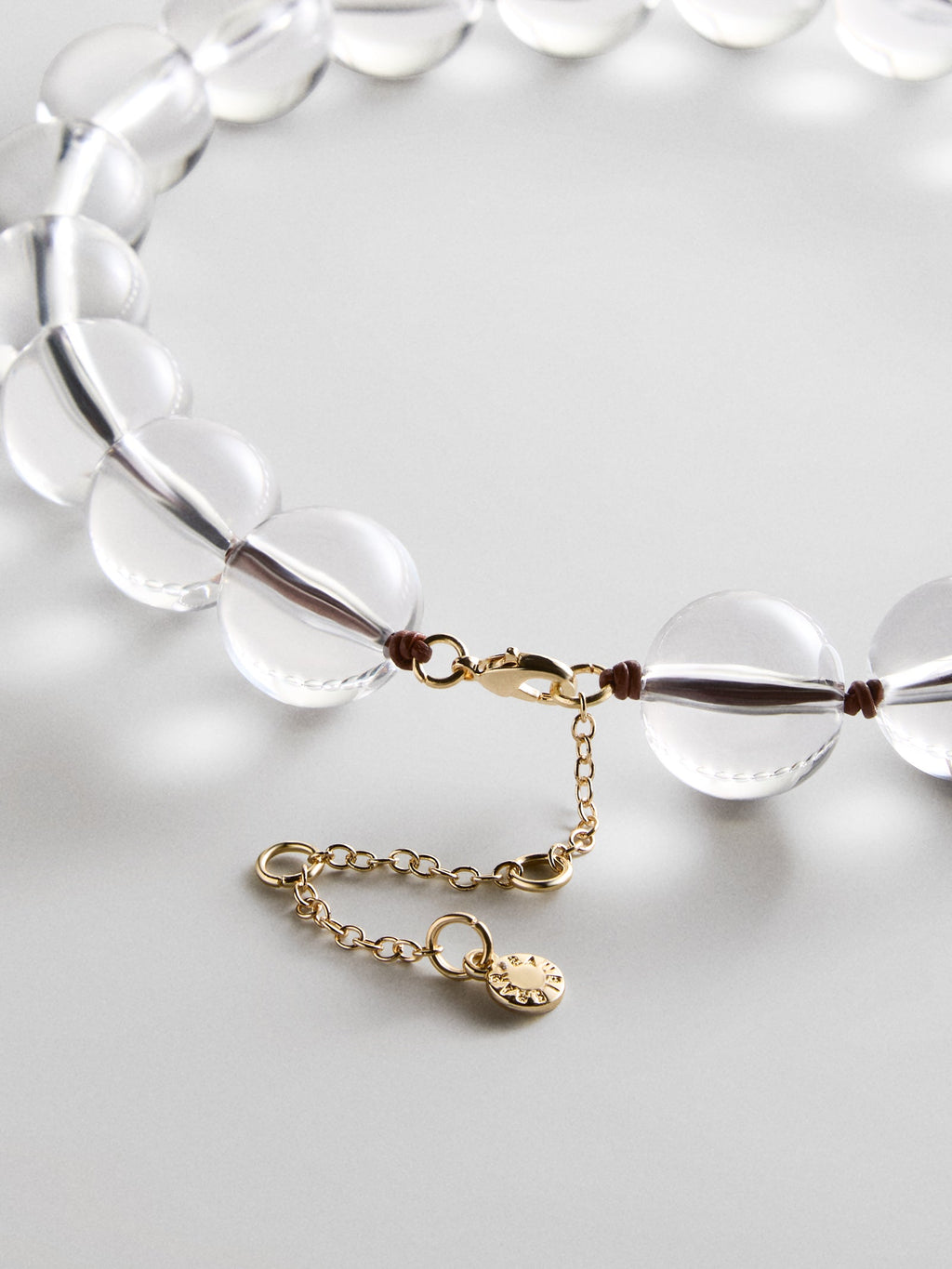 Jane Beaded Necklace - Clear/Brown
