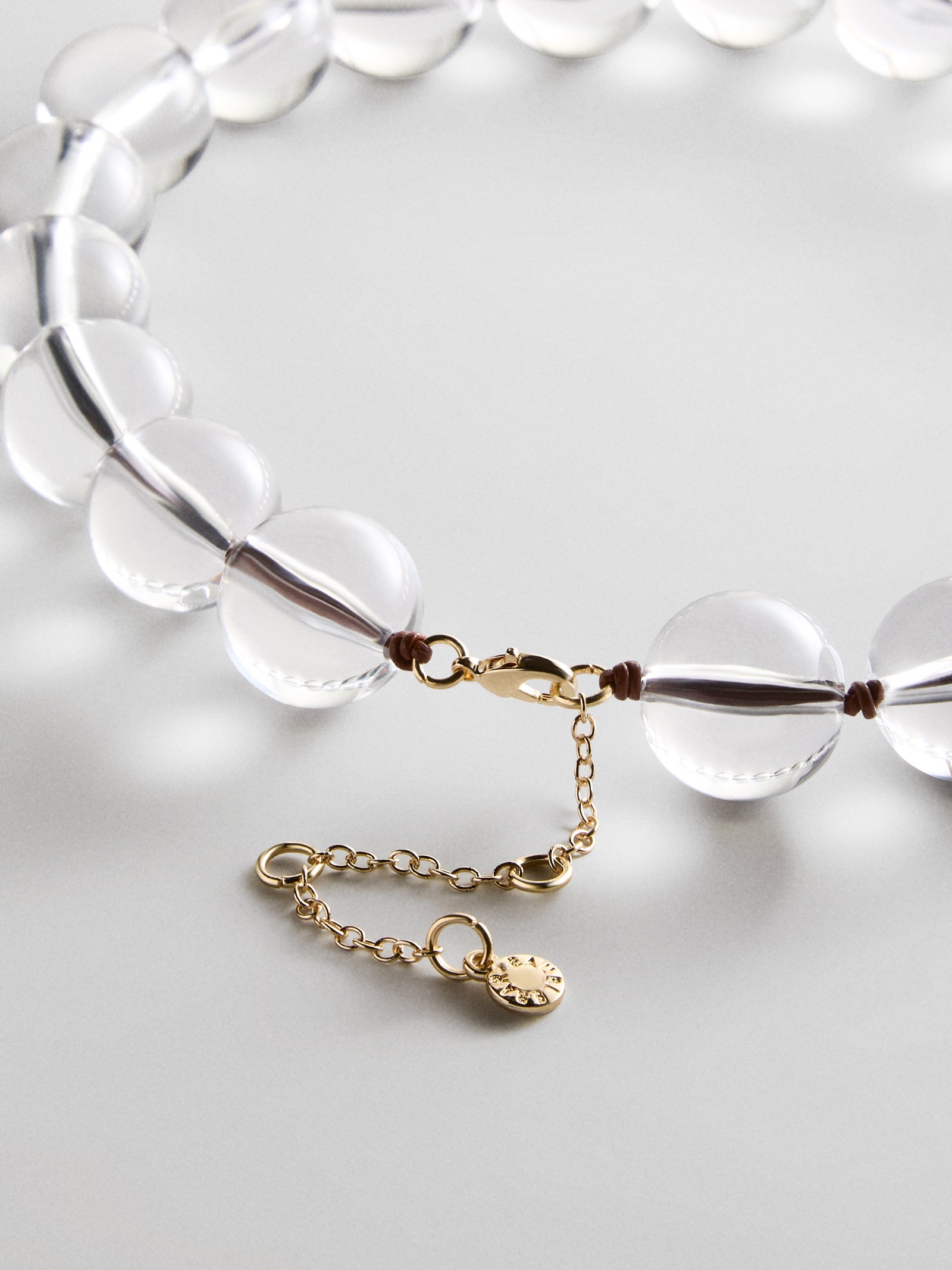 Jane Beaded Necklace - Clear/Brown