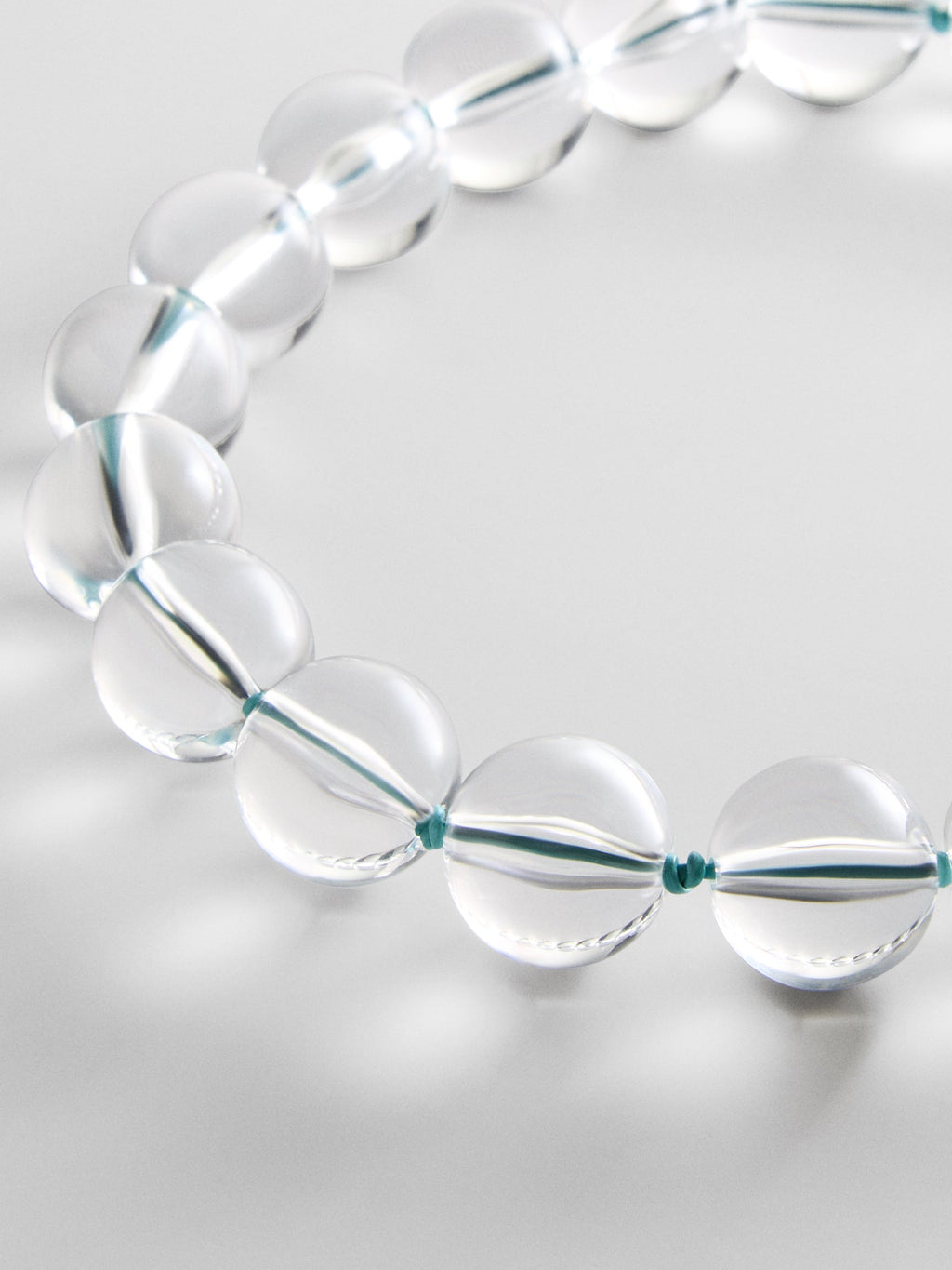 Jane Beaded Necklace - Clear/Turquoise