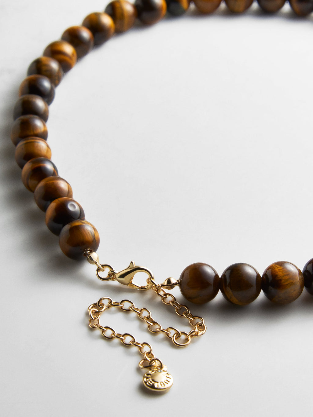 Jamie Semi-Precious Beaded Necklace - Tiger's Eye/Citrine