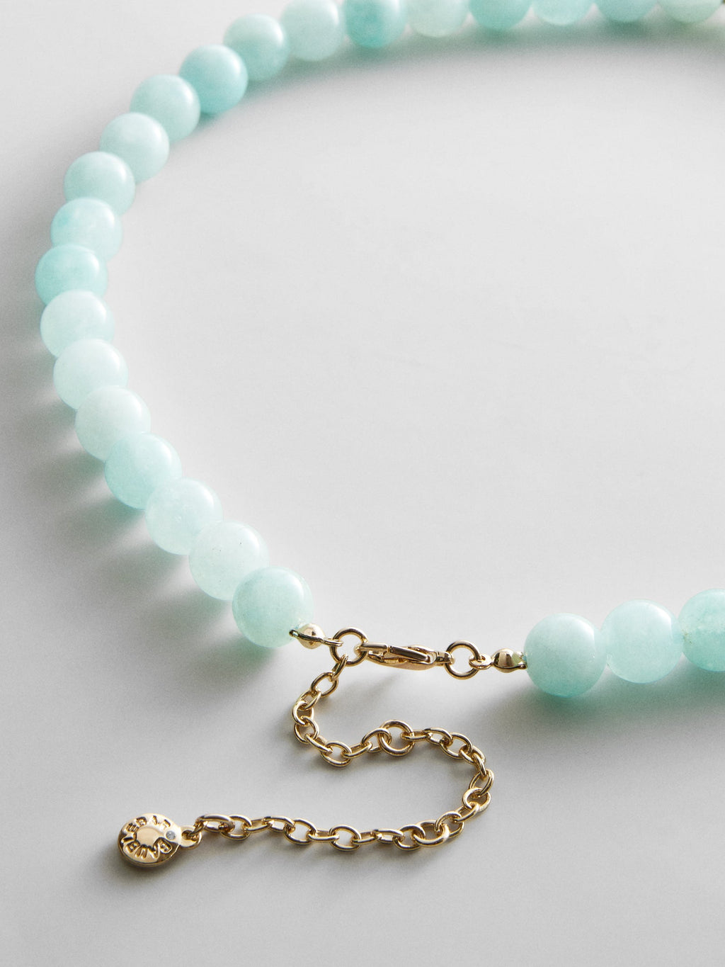 Jamie Semi-Precious Beaded Necklace - Light Turquoise/Jade