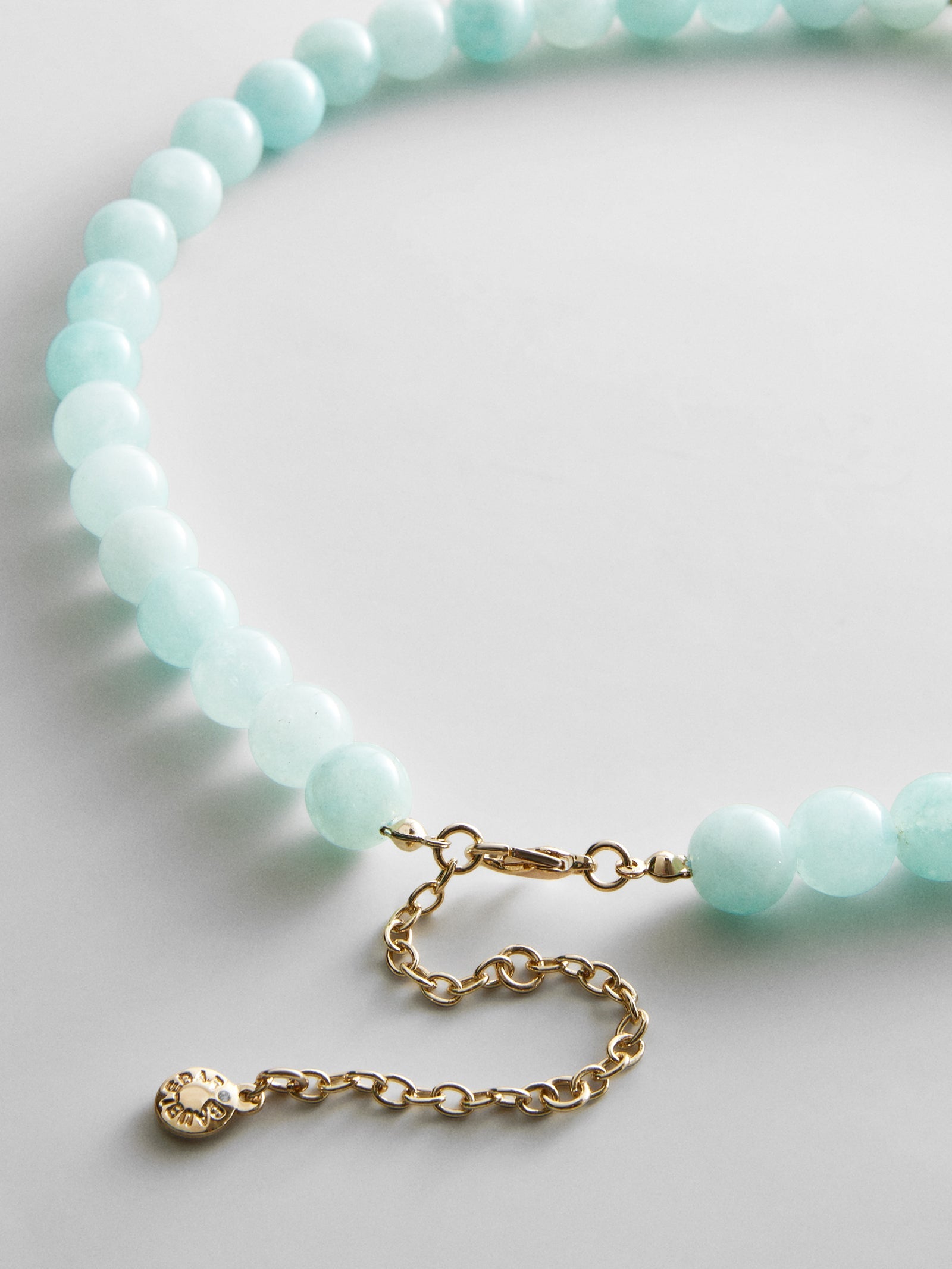 Jamie Semi-Precious Beaded Necklace - Light Turquoise/Jade