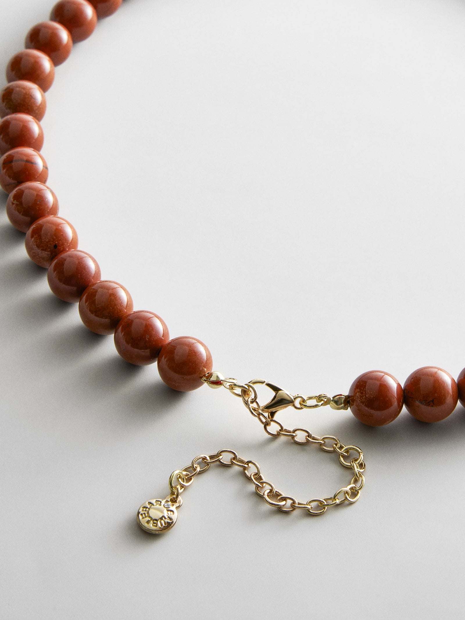 Jamie Semi-Precious Beaded Necklace - Red Jasper/Red Jasper