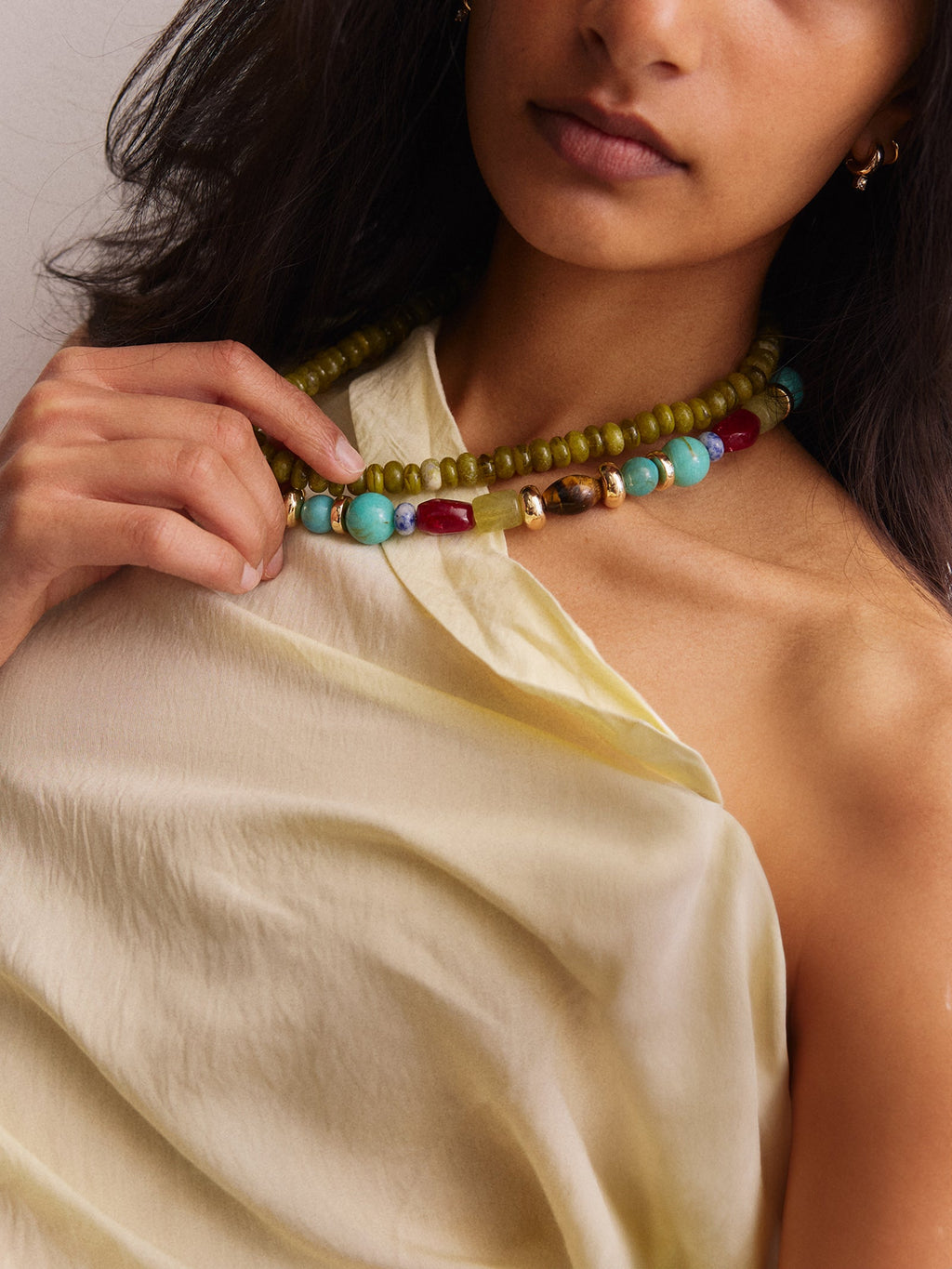 Justine Semi-Precious Beaded Necklace - Multi