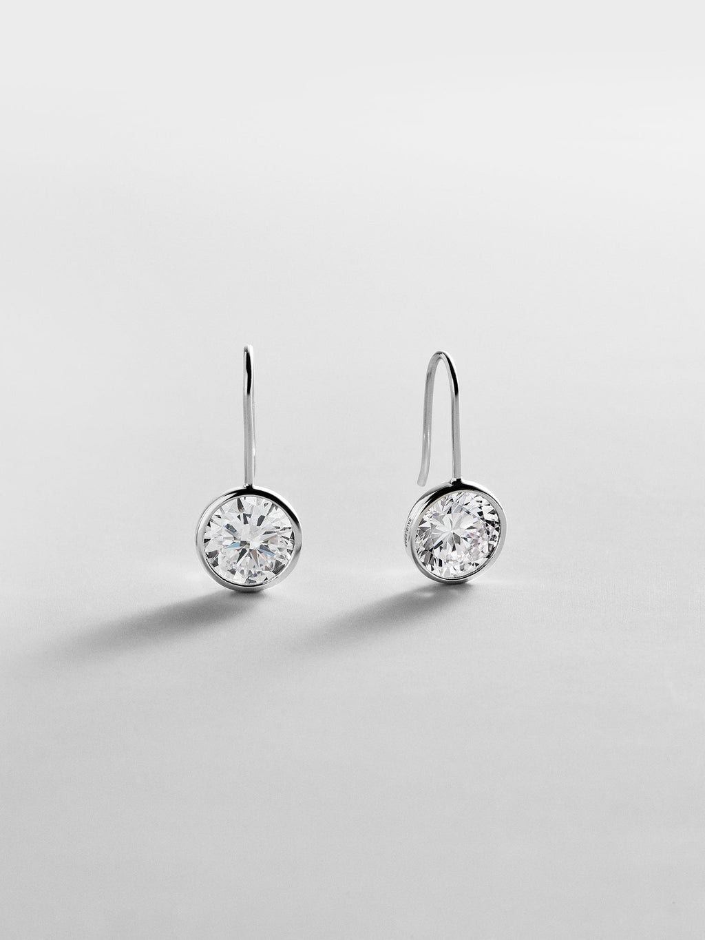Fallon Sterling Silver Bezel Earrings - Silver