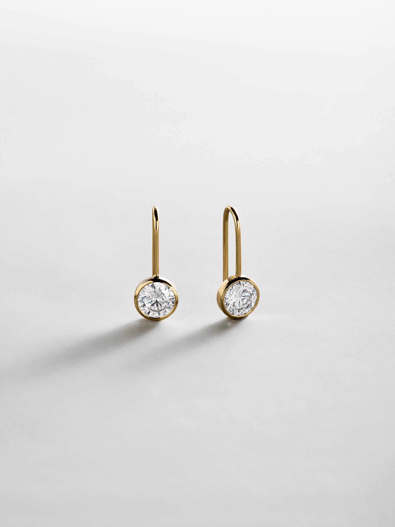 Fallon 14K Gold Bezel Earrings - Gold