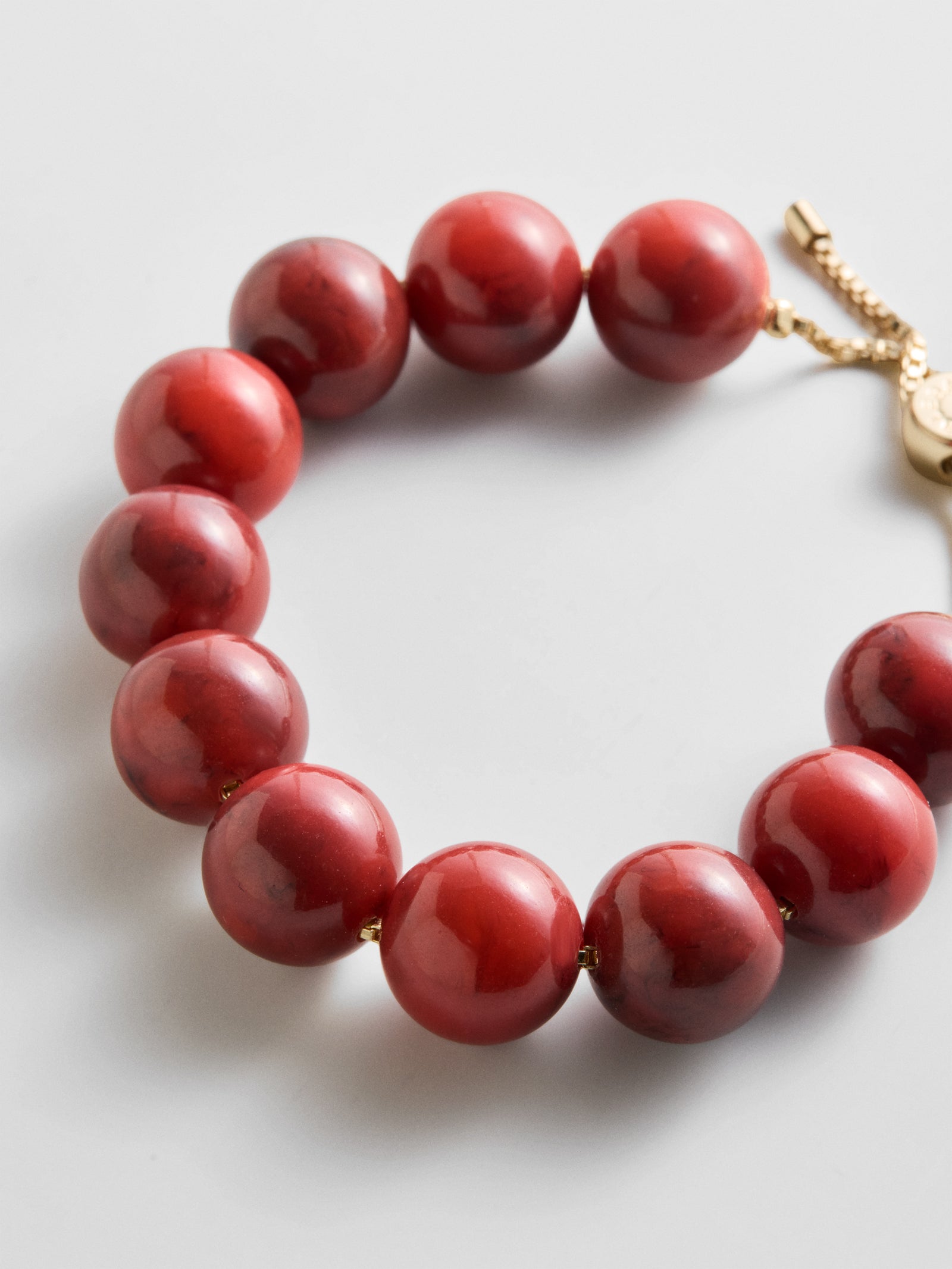 Jane Beaded Bracelet - Cherry Red