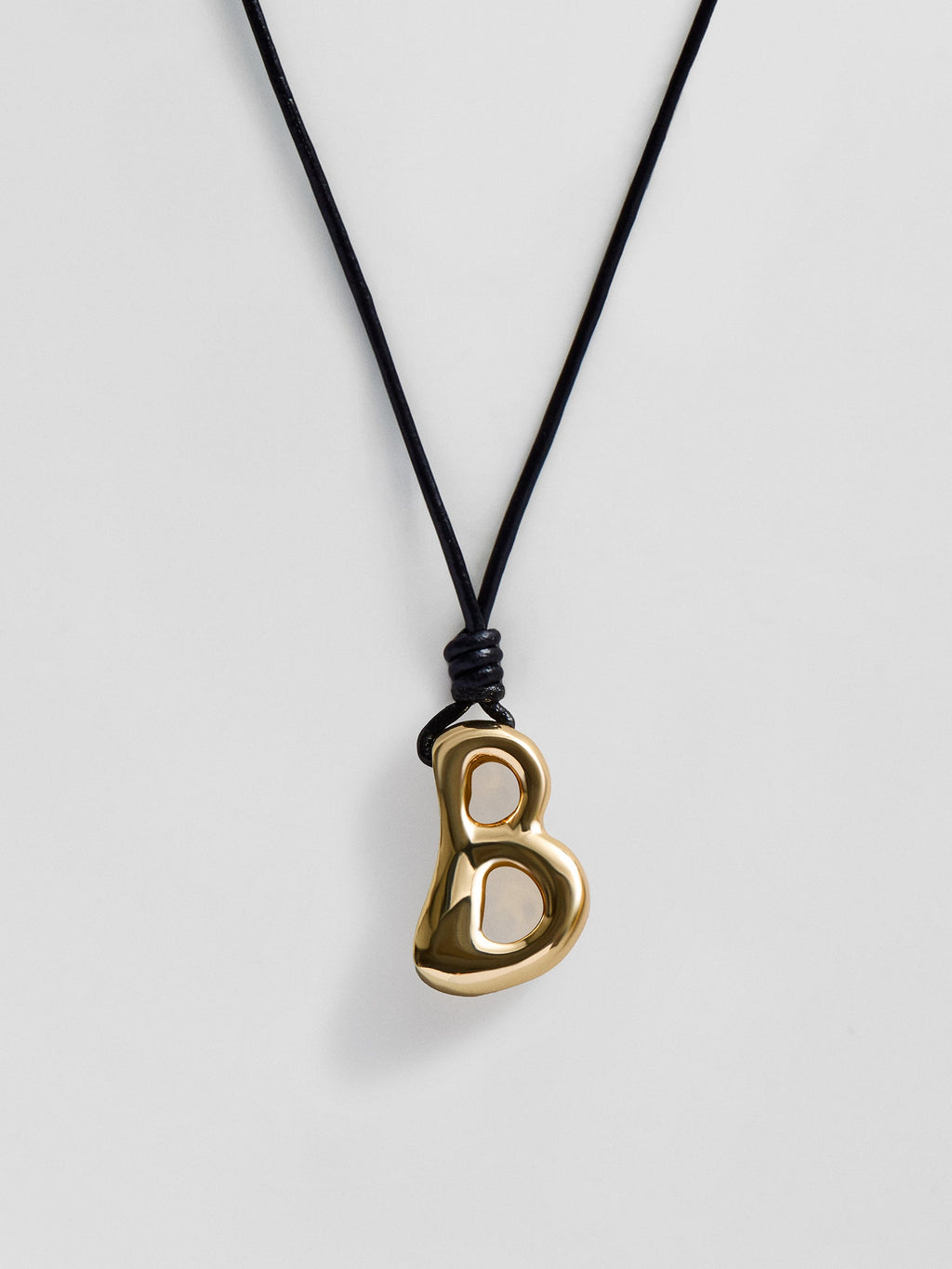 Cord Initial Necklace - Gold