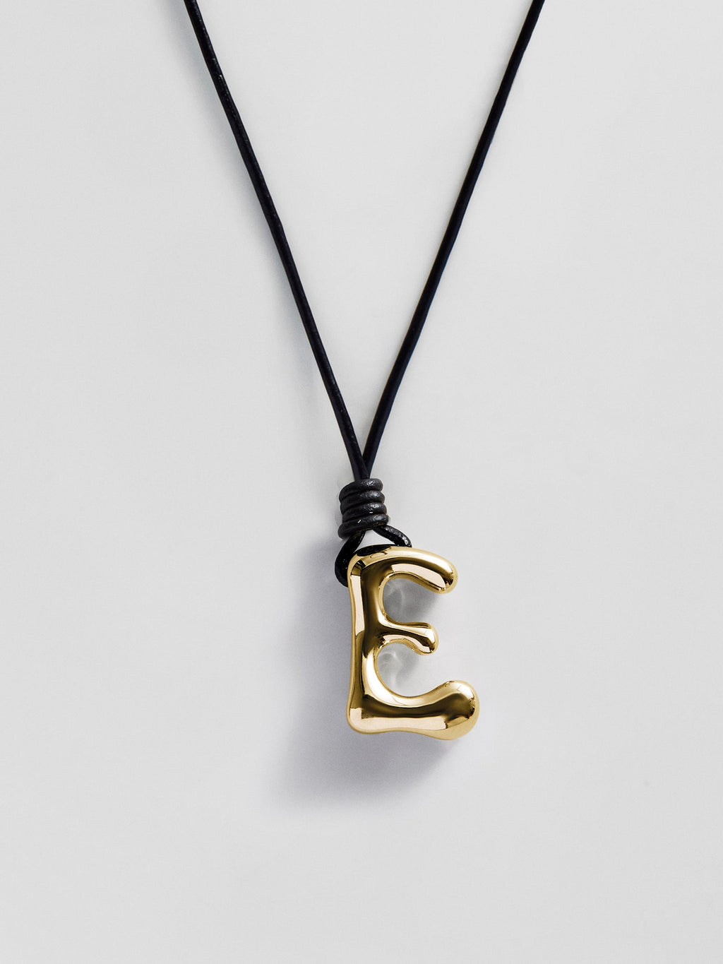 Cord Initial Necklace - Gold