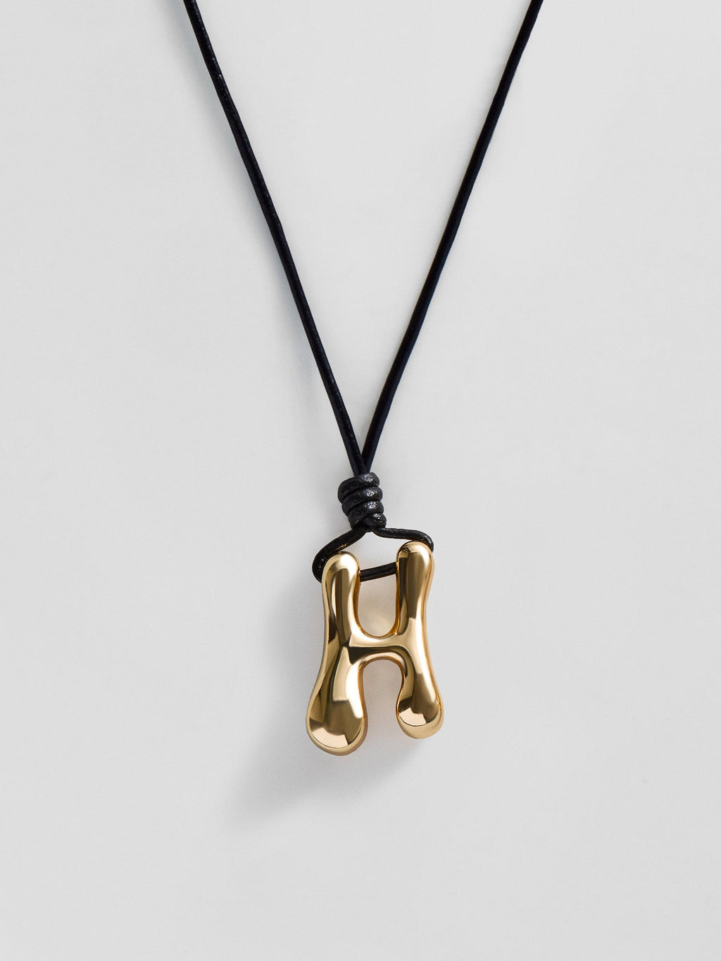 Cord Initial Necklace - Gold