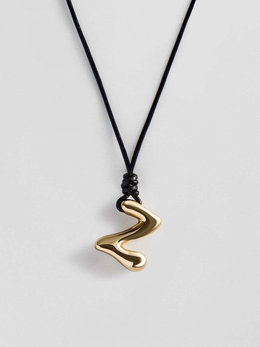 Cord Initial Necklace - Gold